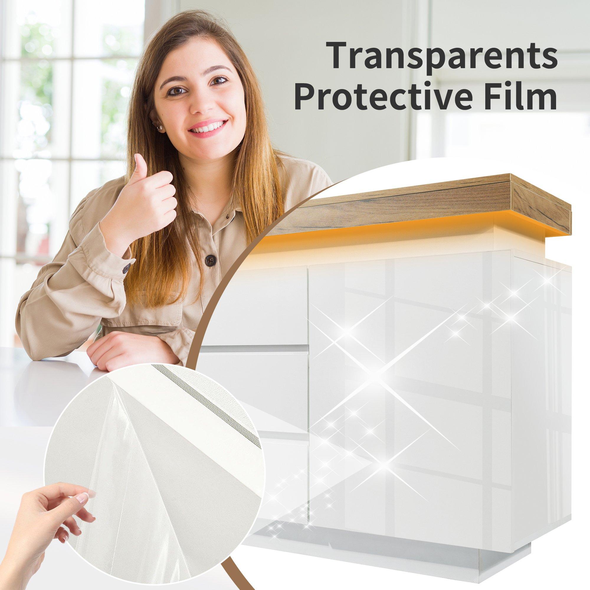 White - Urban Meuble - Modern Led High-Gloss Sideboard Chest of Drawers - 4