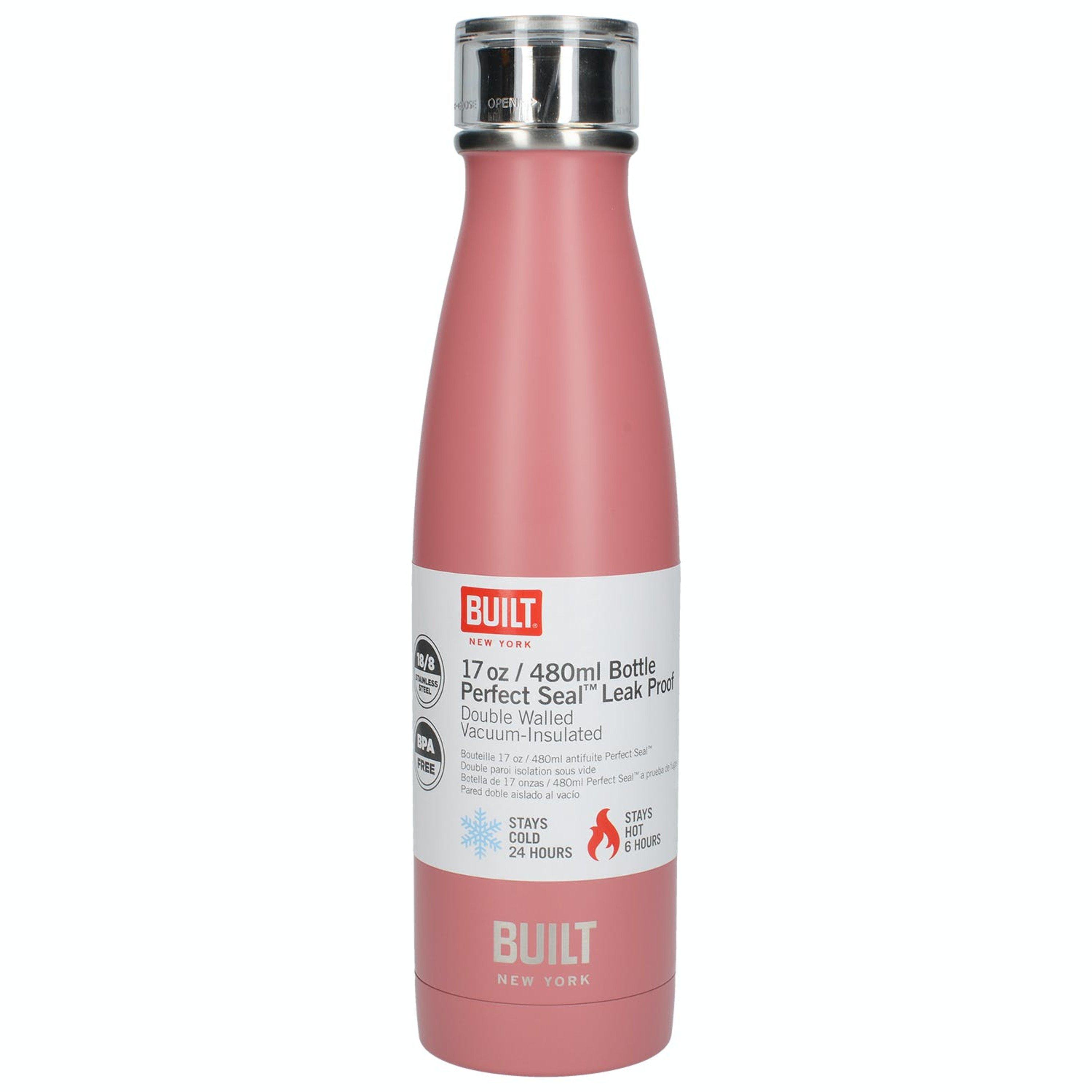 Pink - BUILT - BUILT Perfect Seal 500ml Pink Double Walled Stainl - 4