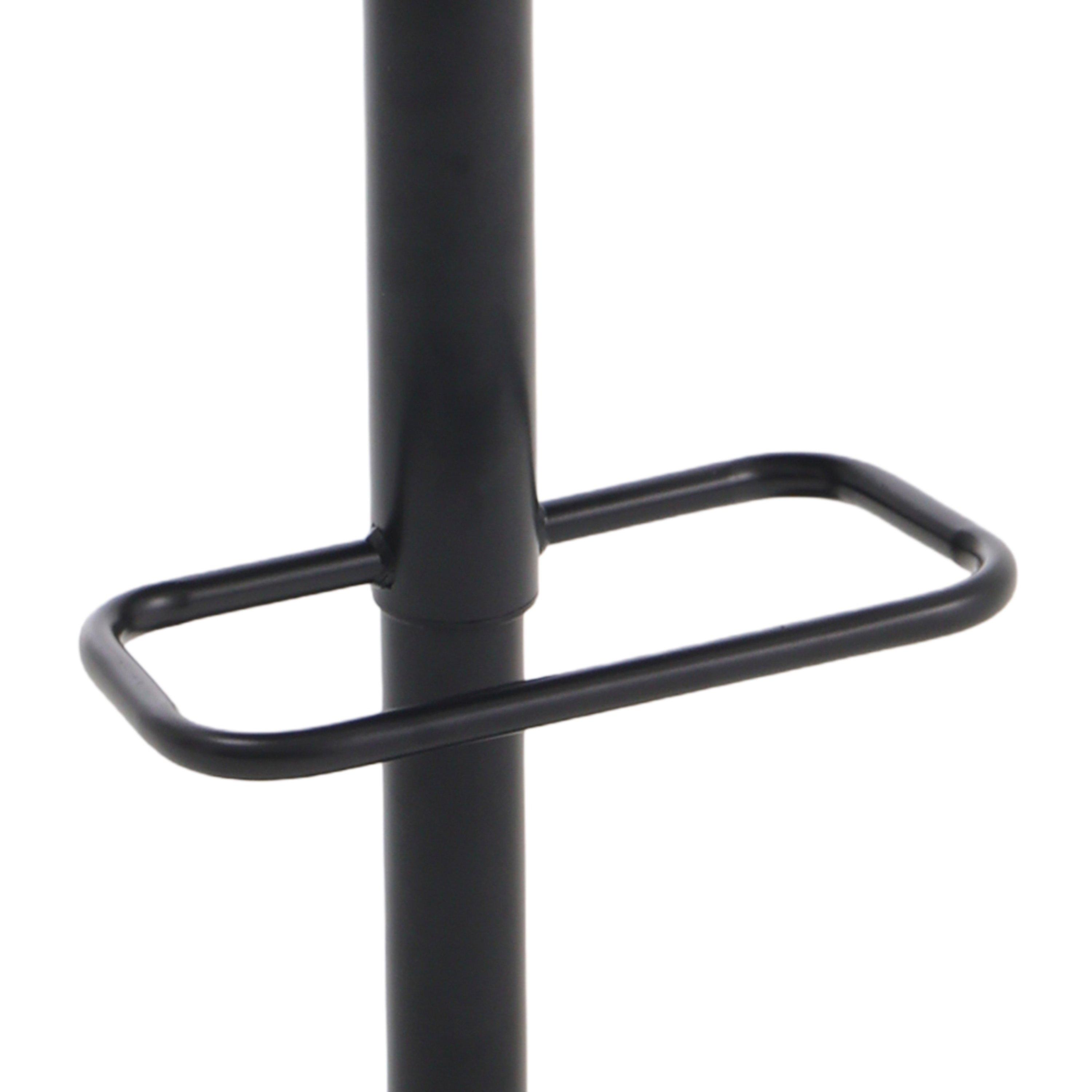 White Black - Kabinet UK - 2 Set Swivel Counter Bar Stools with Mid Backrest - 8