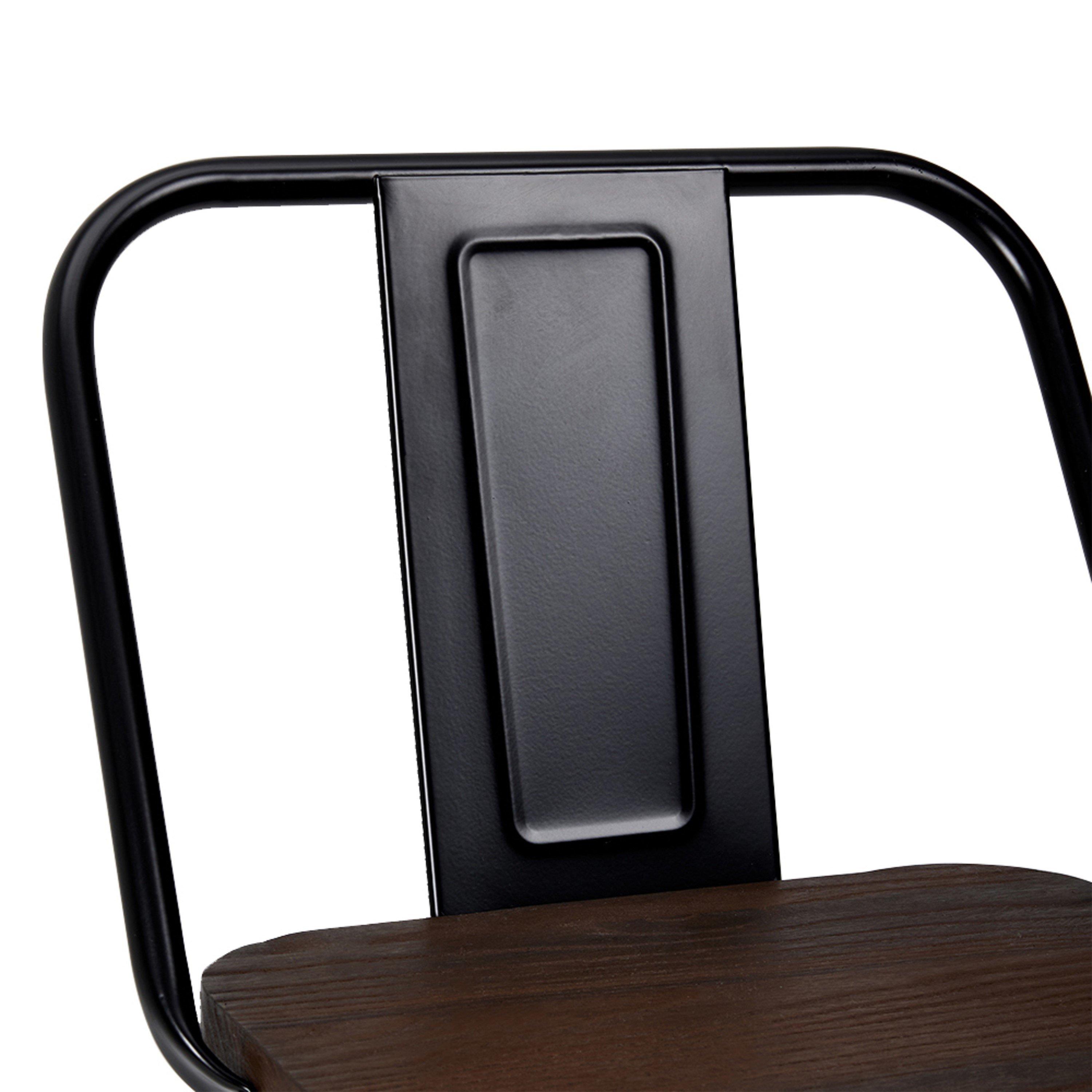 Dark Brown - Kabinet UK - 2Pcs Kitchen Adjustable Bar Stool Dining Chair - 7