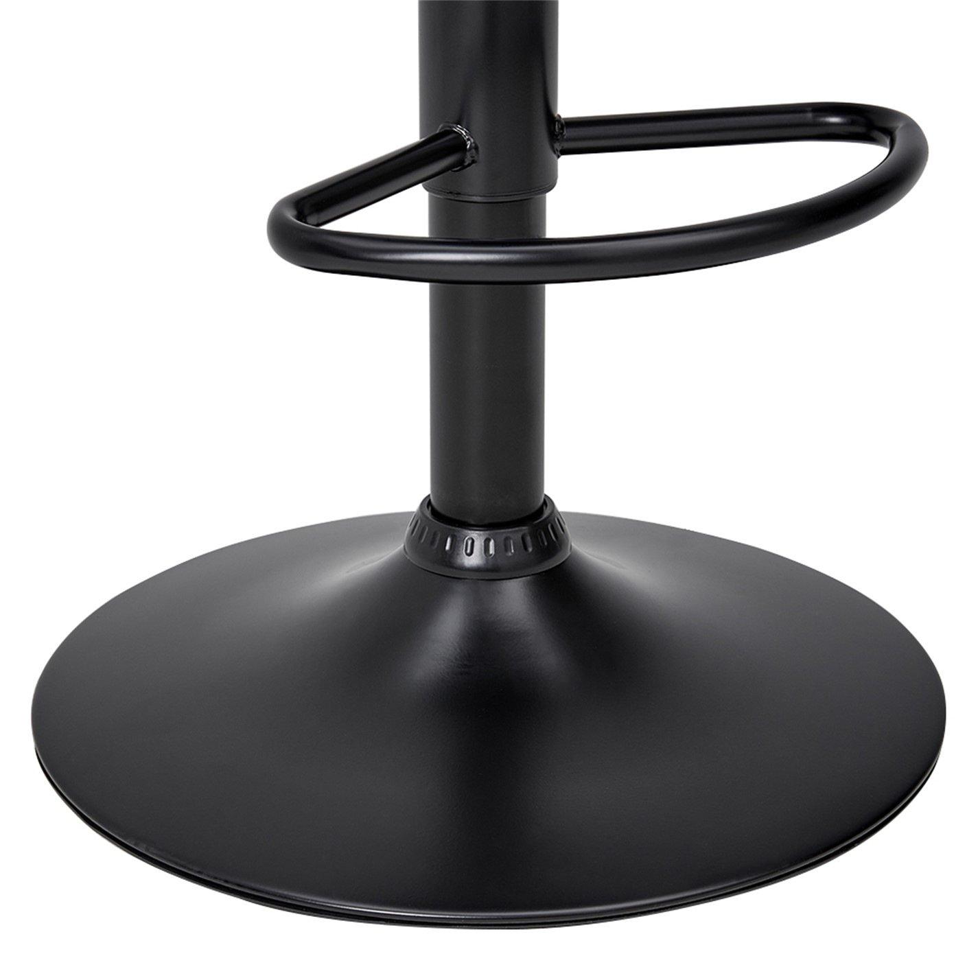 Dark Brown - Kabinet UK - 2Pcs Kitchen Adjustable Bar Stool Dining Chair - 10