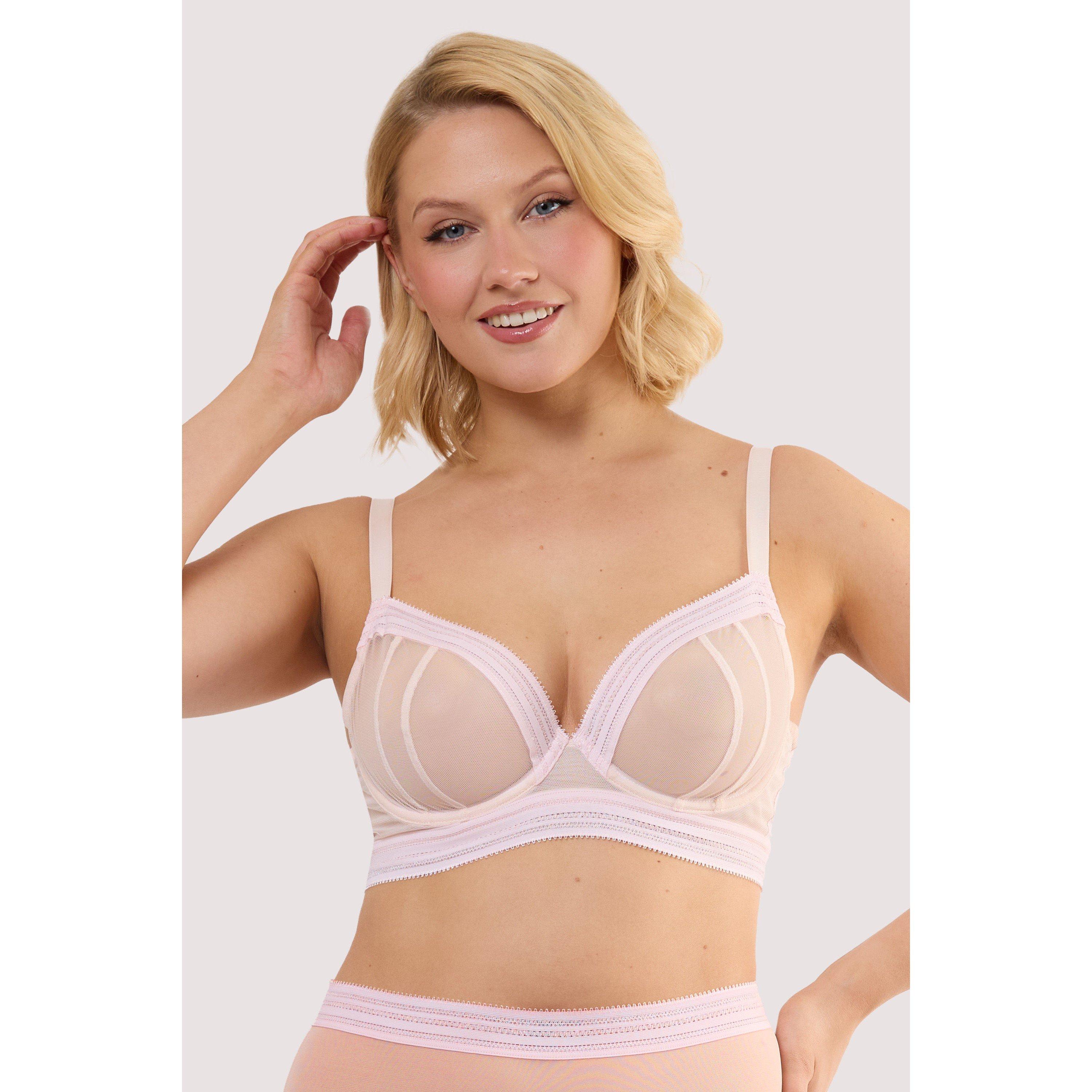Pink - Playful Promises - Icon Blush Pink Sheer Plunge Bra - 2