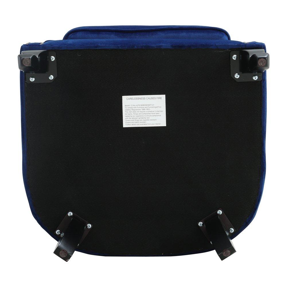 Dark Blue - Kabinet UK - Vintage Velvet Wing Back Armchair with Studs - 8