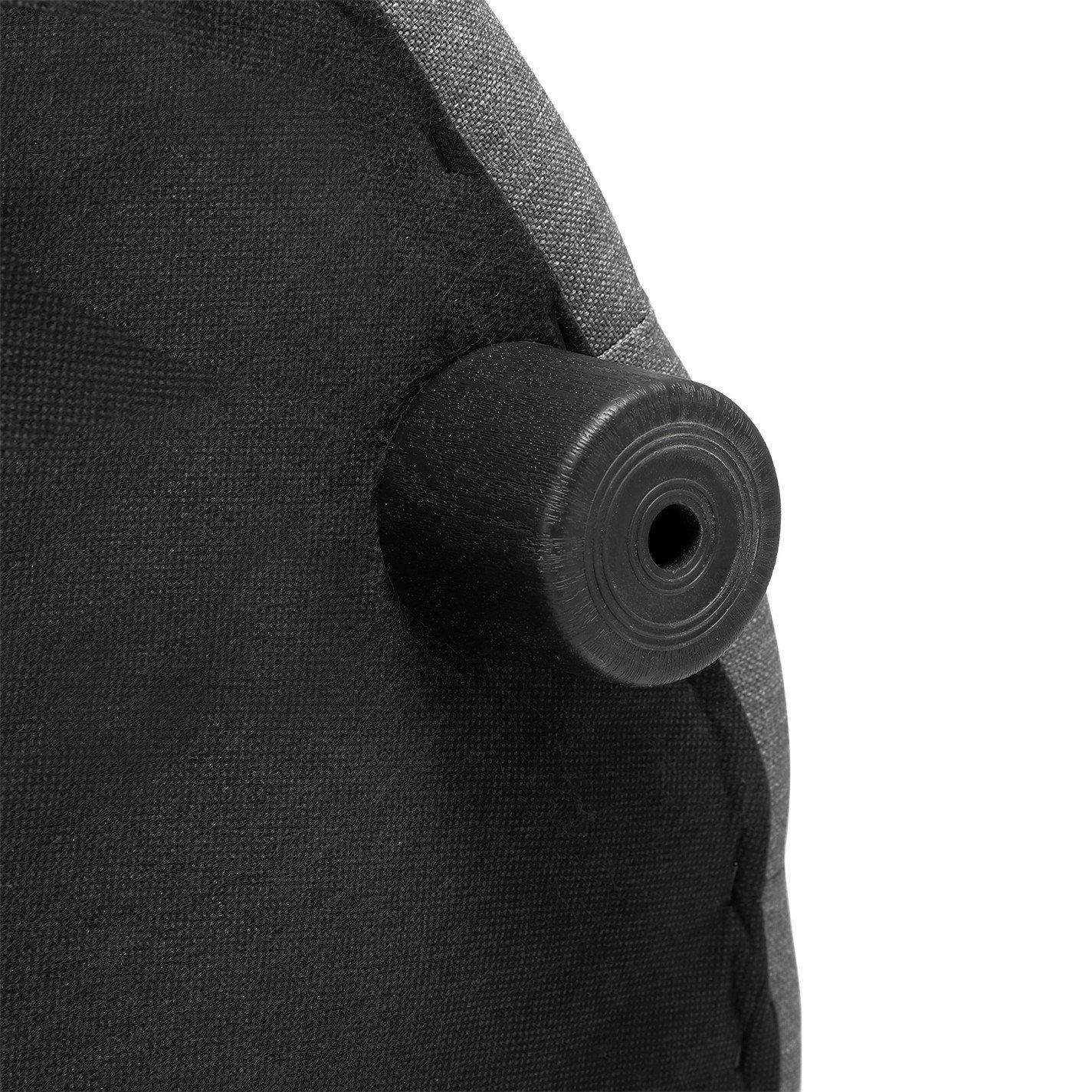 Grey - Kabinet UK - Linen Deep Buttoned Footstool with Studded Edge - 4