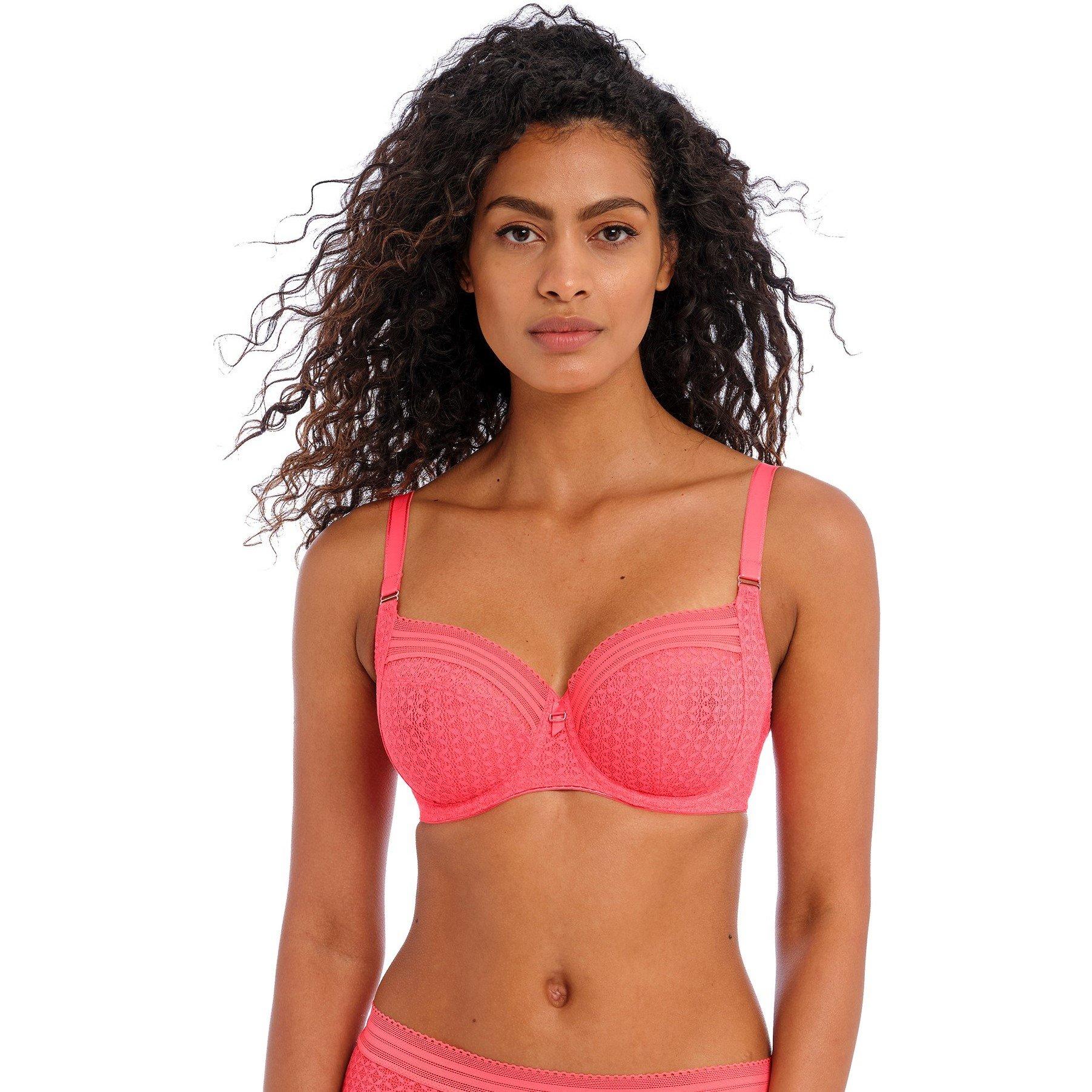 Sunkissed Coral - Freya - Viva Lace Underwired Side Support Bra - 2