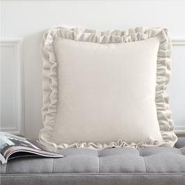 Catherine Lansfield So Soft Velvet Touch Double Frill Cushion
