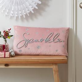 Catherine Lansfield Sparkle Soft Touch Christmas Cushion