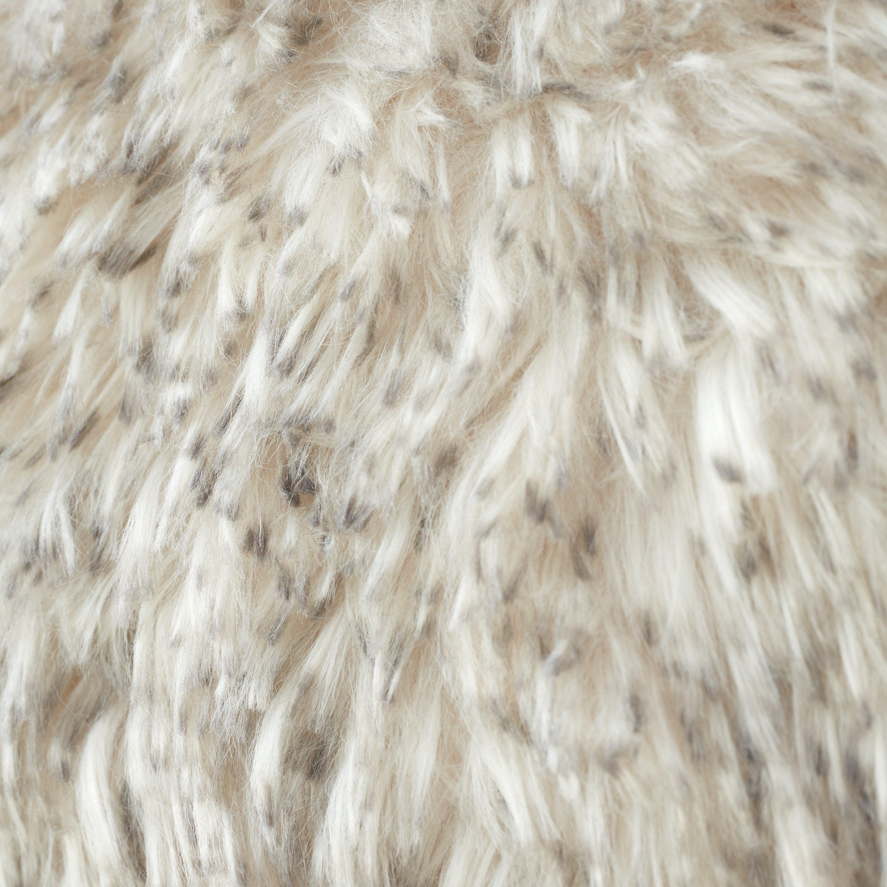 Grey - Catherine Lansfield - Arctic Fox Cosy Faux Fur Cushion - 3
