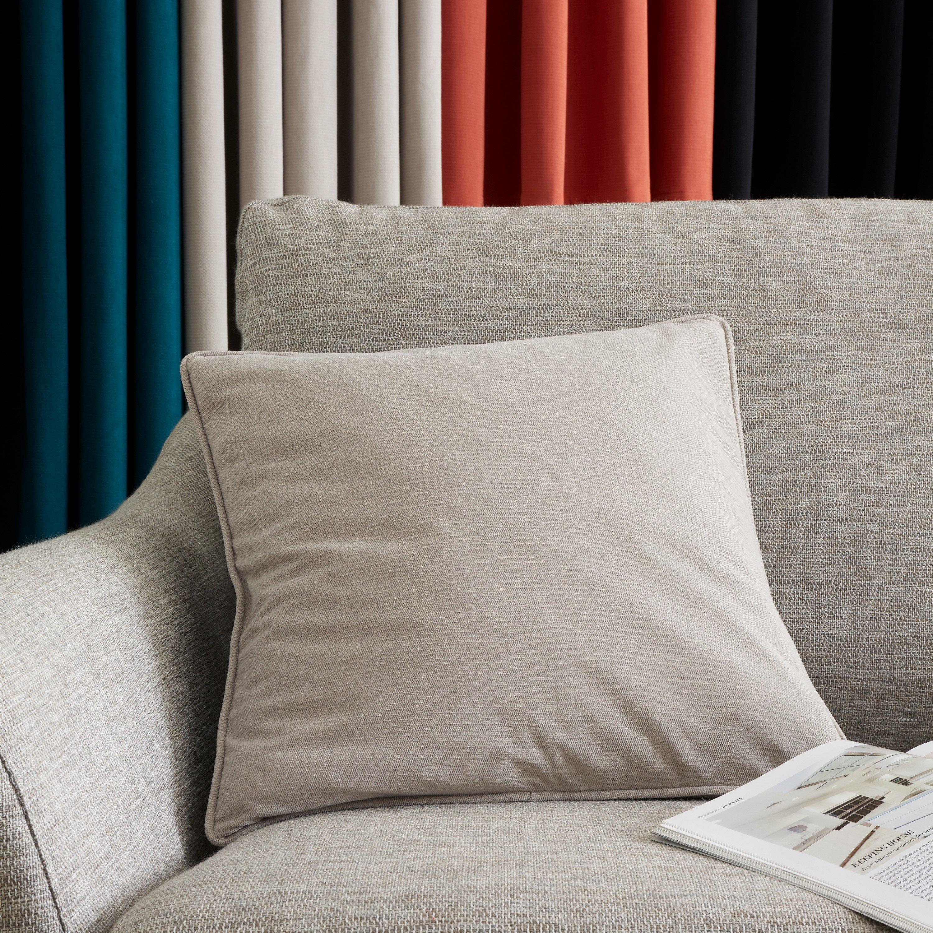 Catherine Lansfield Grey Wilson Velvet Cushion - 45x45cm