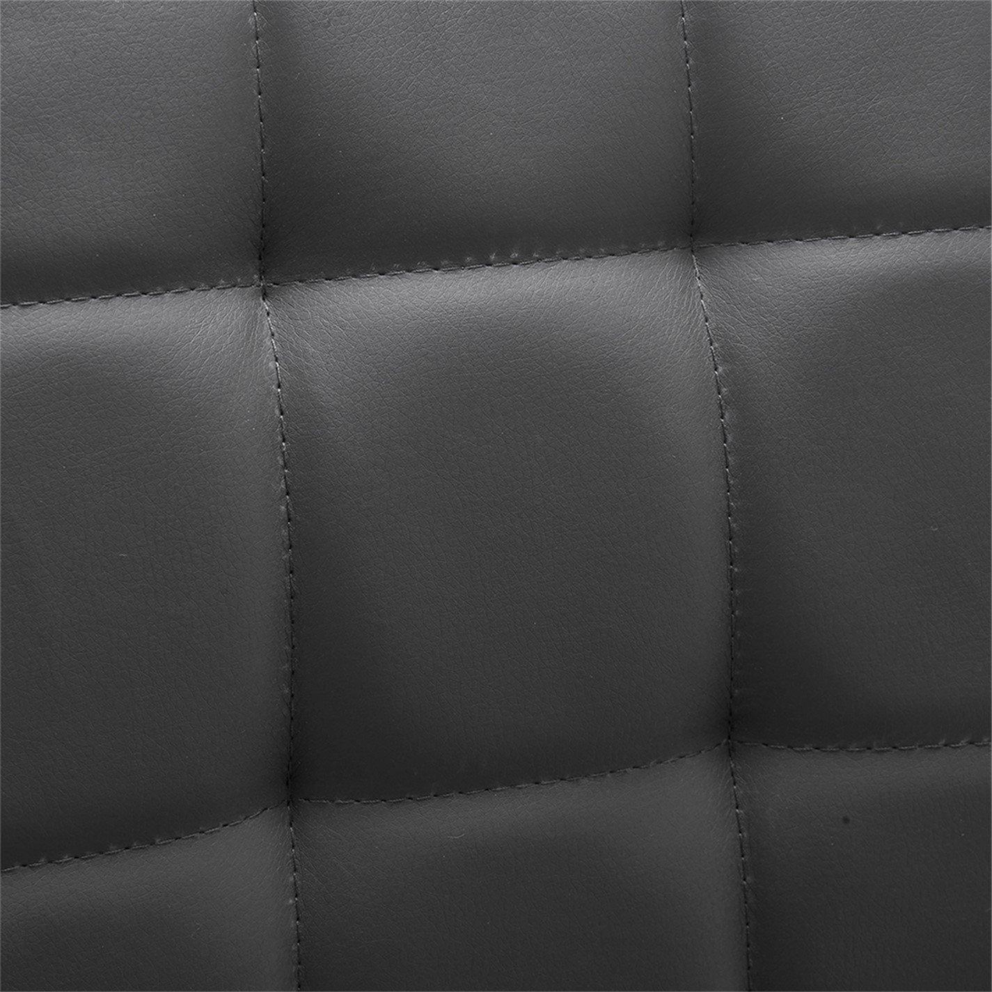Grey - Kabinet UK - Grey Faux Leather Dining Chair with Metal Legs - 8