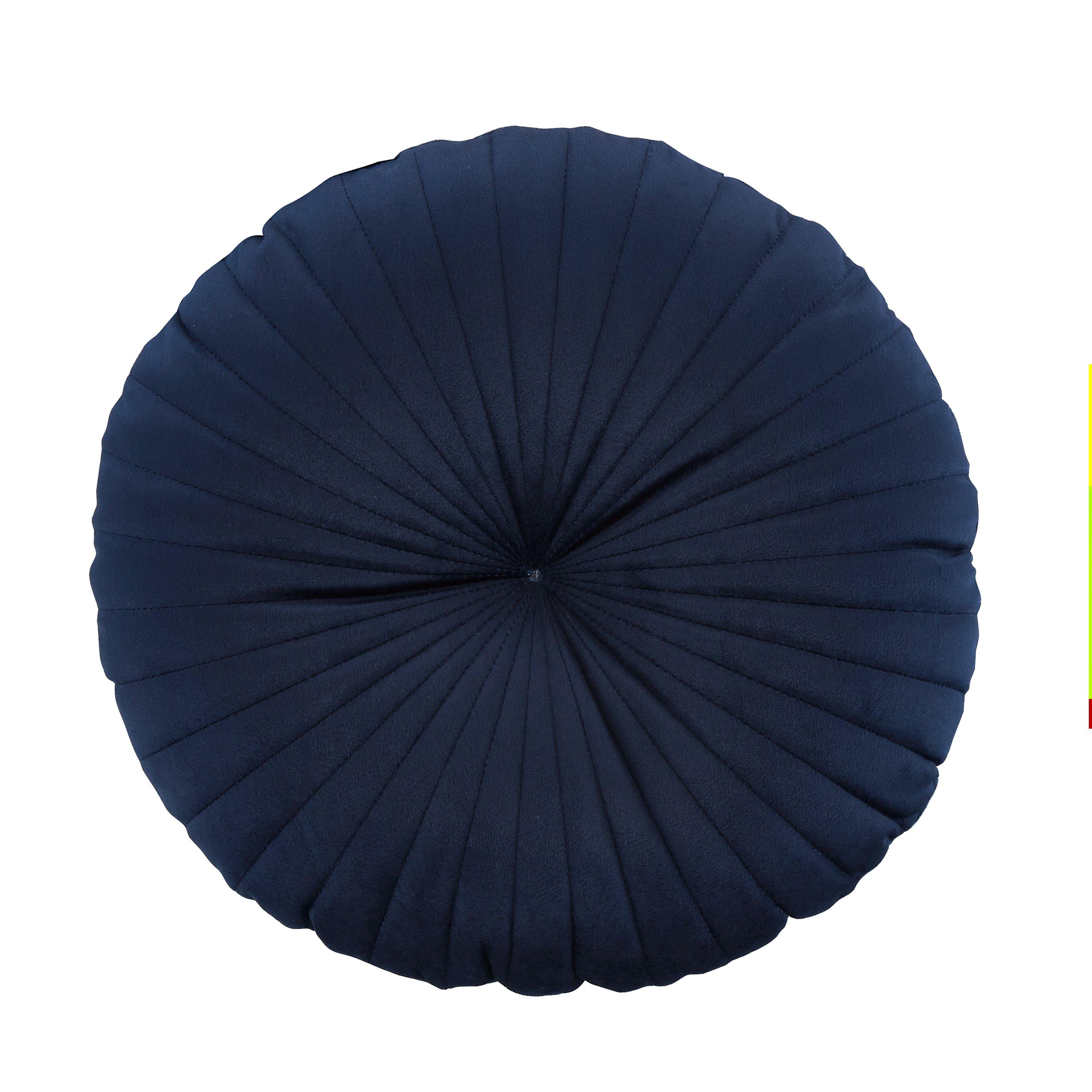 Navy Blue - Catherine Lansfield - Round Cushion Soft Touch Cushion - 4