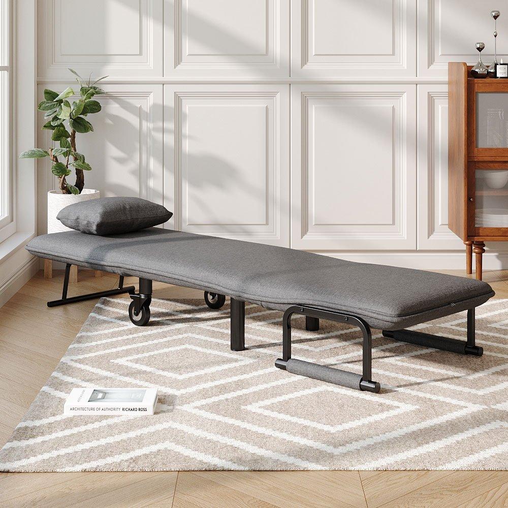 Black Grey - Kabinet UK - 3-in-1 Lounge and Sofa Bed with Pillow - 2