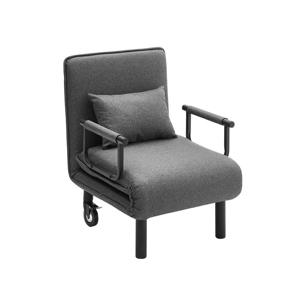 Black Grey - Kabinet UK - 3-in-1 Lounge and Sofa Bed with Pillow - 4