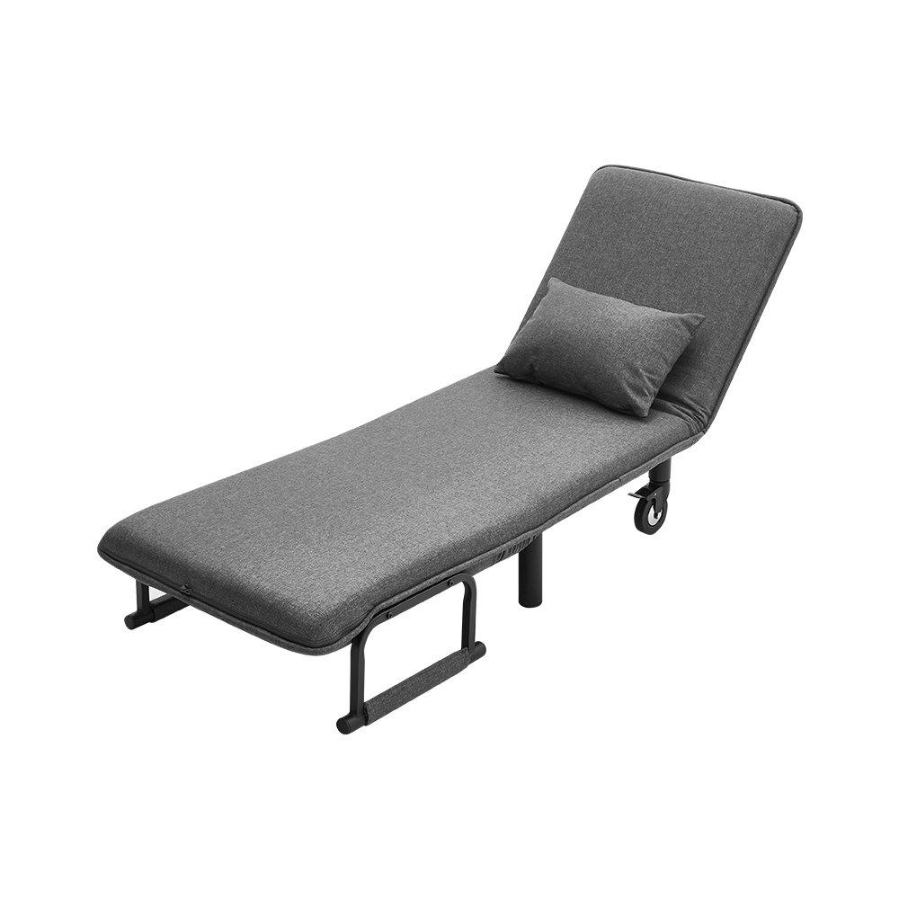 Black Grey - Kabinet UK - 3-in-1 Lounge and Sofa Bed with Pillow - 5