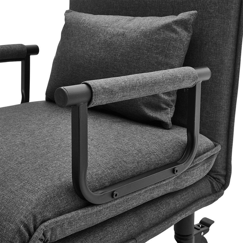 Black Grey - Kabinet UK - 3-in-1 Lounge and Sofa Bed with Pillow - 7