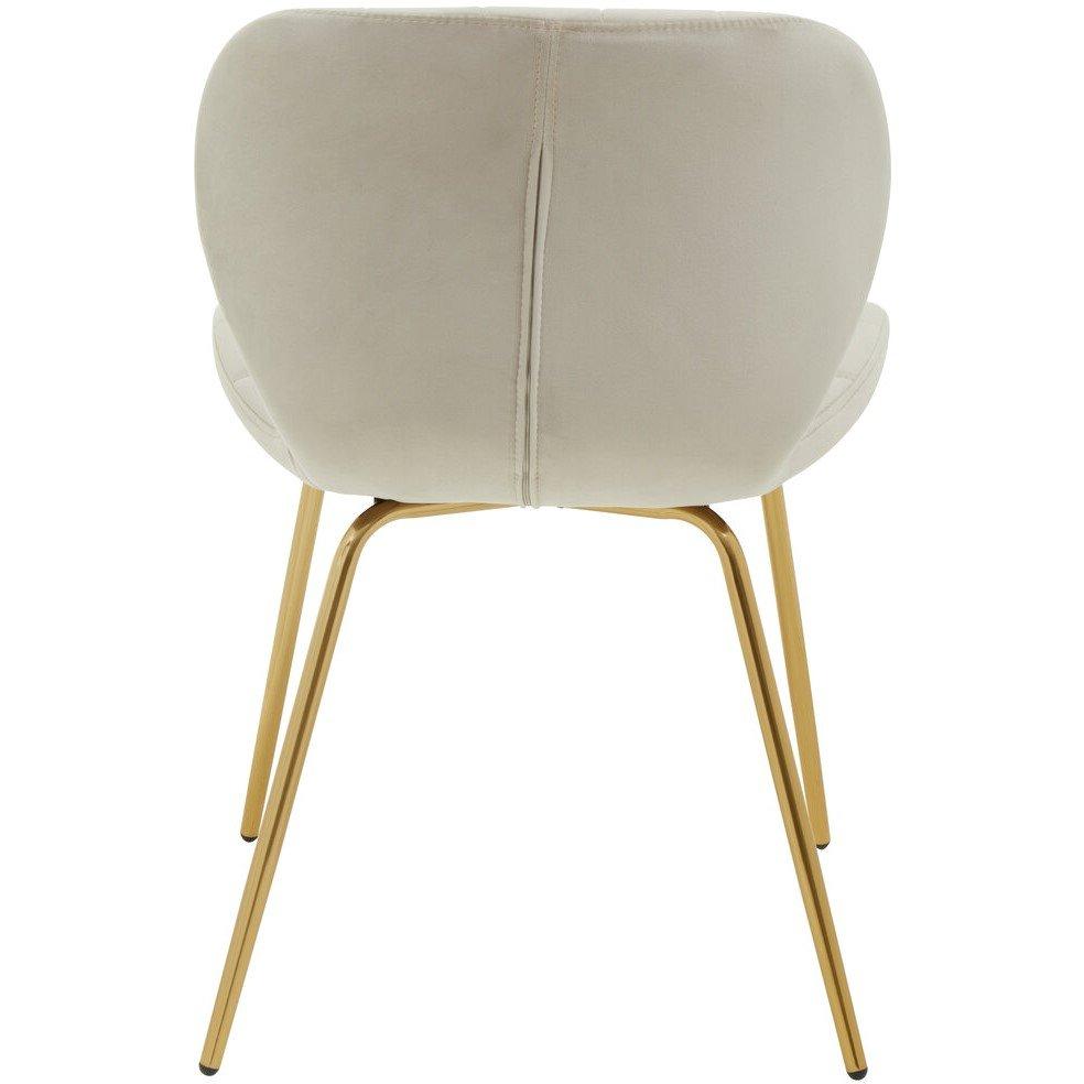 Gold - Interiors by Premier - Warton Mink Velvet Dining Chair - 2