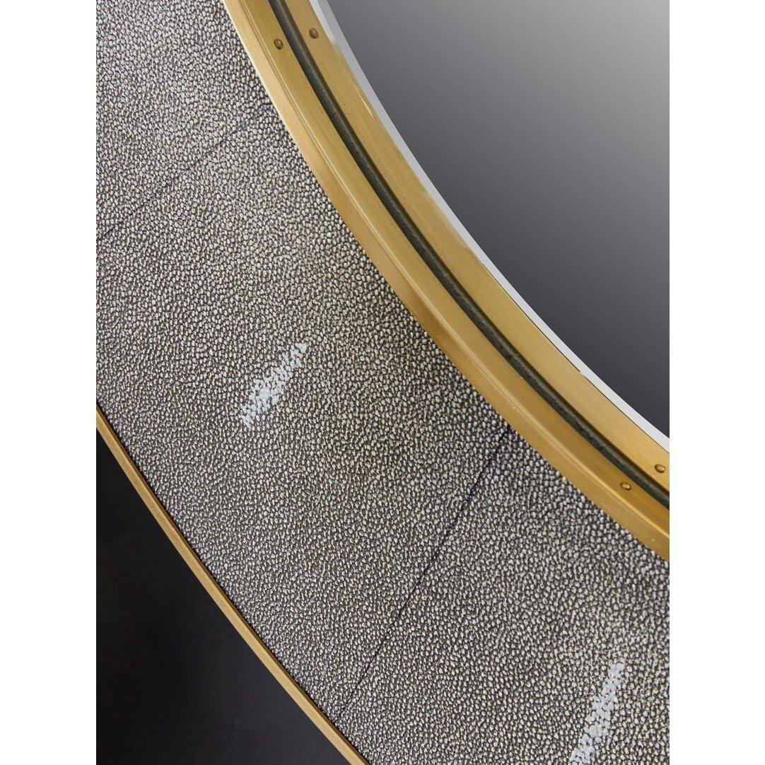 Grey - Fifty Five South - Deruta Grey Shagreen Wall Mirror - 2