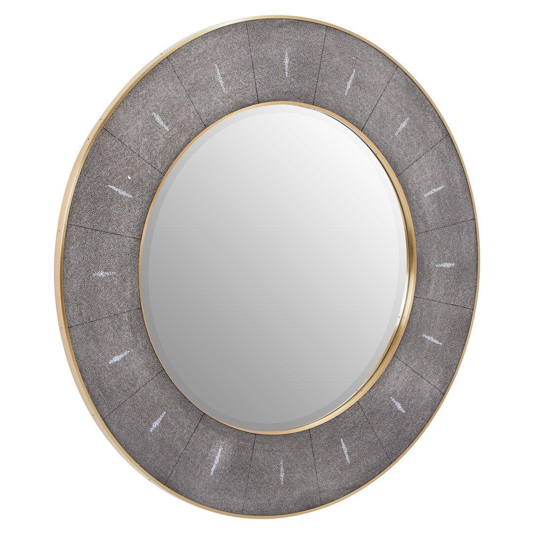 Grey - Fifty Five South - Deruta Grey Shagreen Wall Mirror - 5
