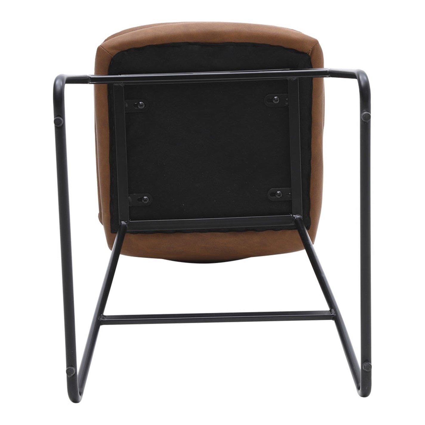 Brown - Kabinet UK - 2Pcs Modern Faux Leather Breakfast Bar Stool - 5