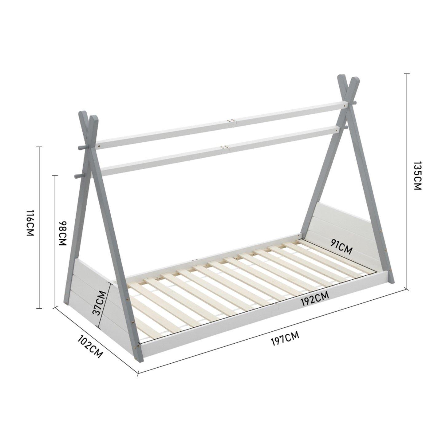 White Grey - Kabinet UK - Montessori Kid beds Floor Bed - 7