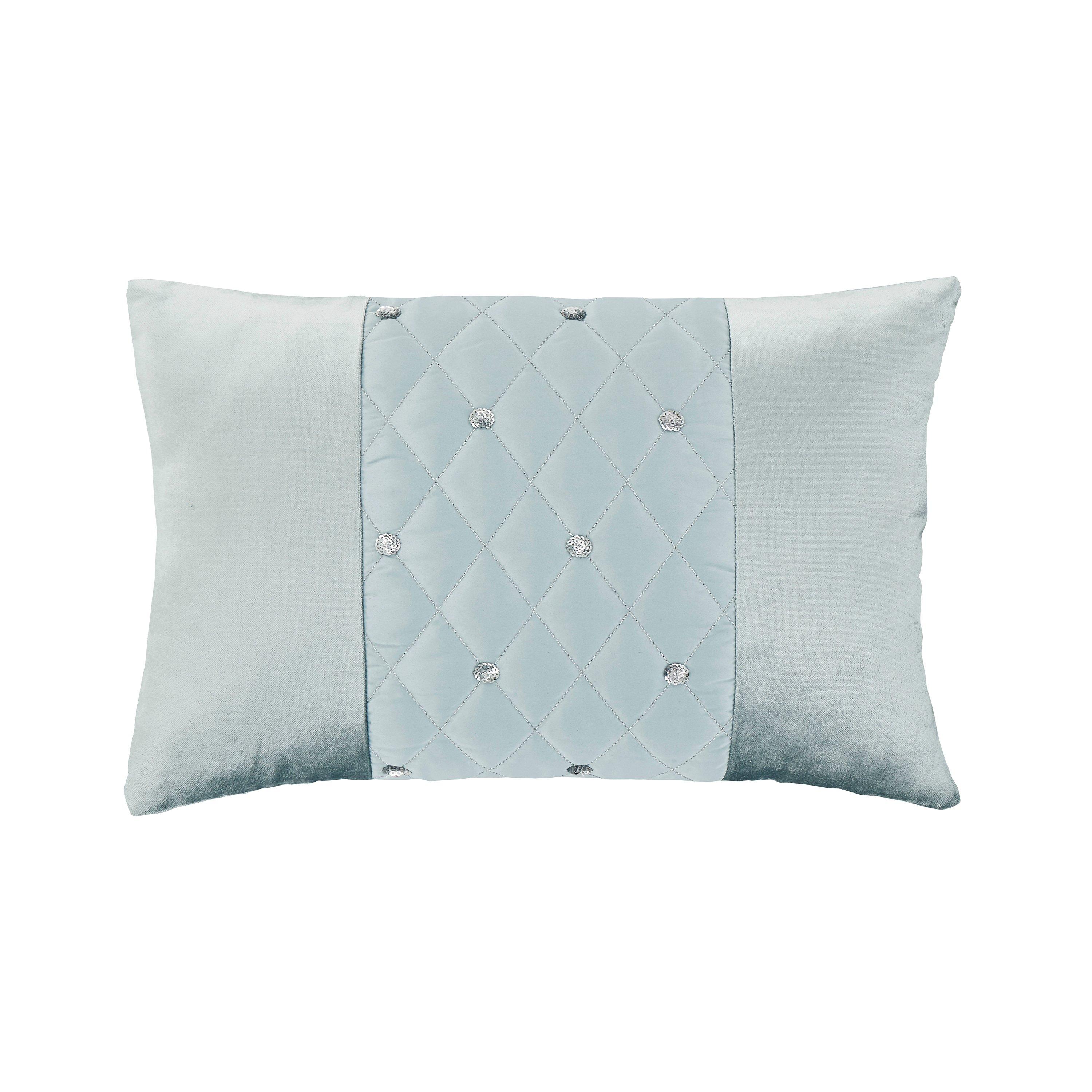 Duck Egg Blue - Catherine Lansfield - Sequin Cluster Cushion - 3