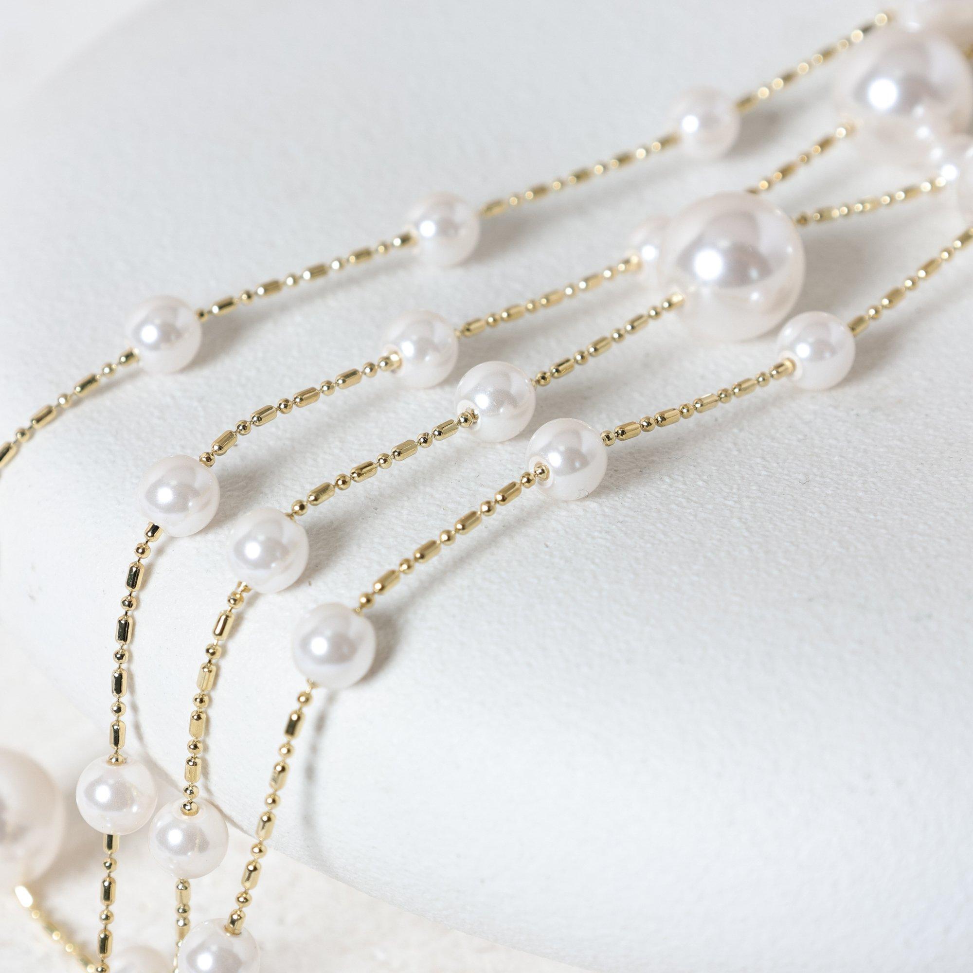 Gold - Jon Richard - Gold Plated Mixed Pearl and Chain Rope Necklace - 2