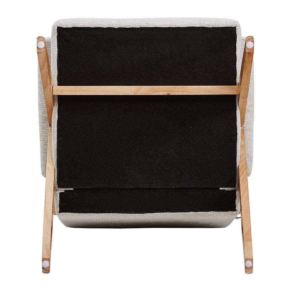 White - Kabinet UK - Linen Upholsteried Wooden Armchair - 7