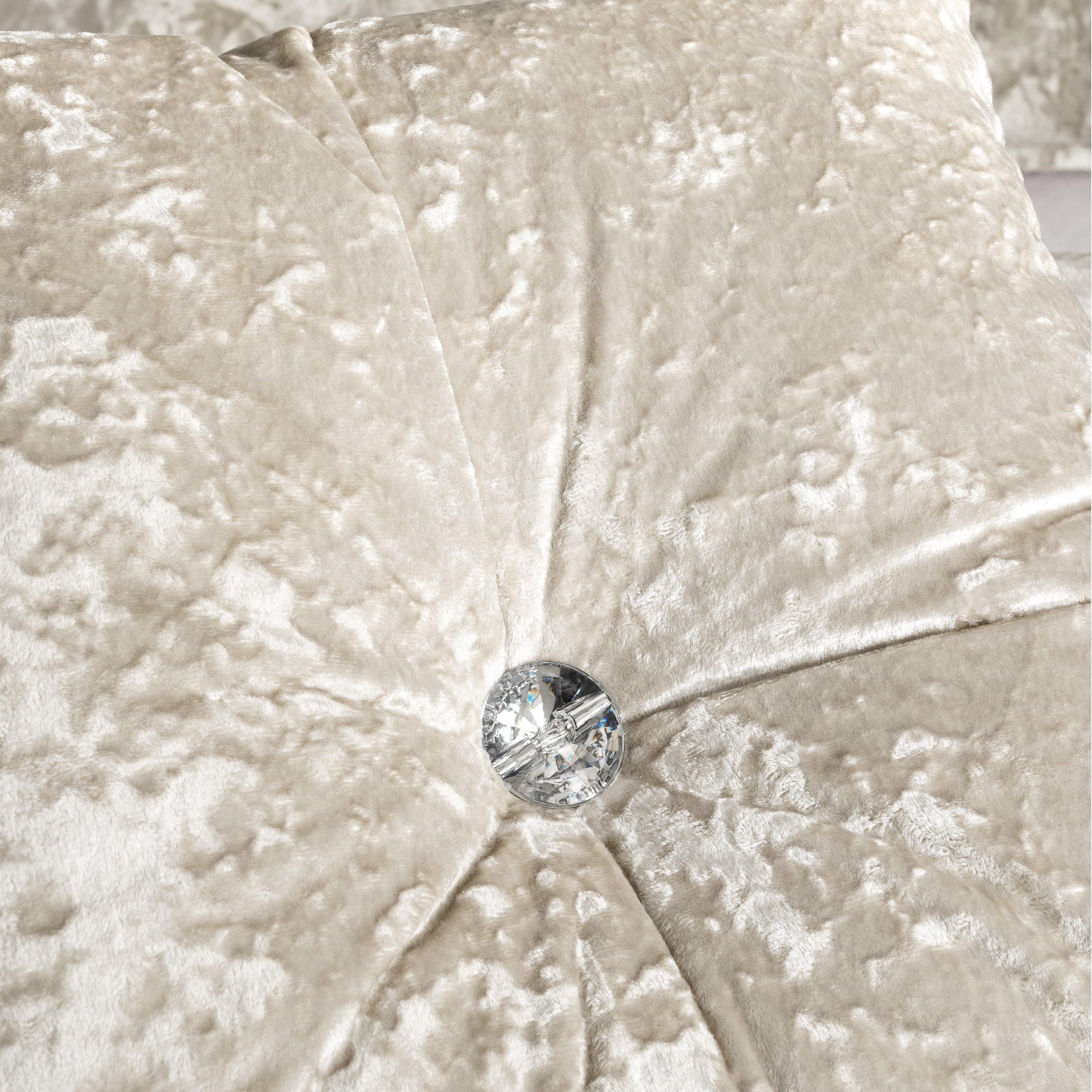 Natural - Catherine Lansfield - Crushed Velvet Cushion - 2