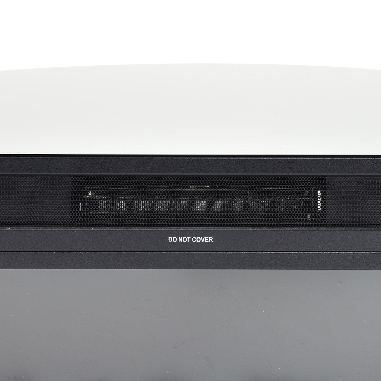 White Black - Kabinet UK - 34inch Electric Fireplace with White Wooden Mantel - 8