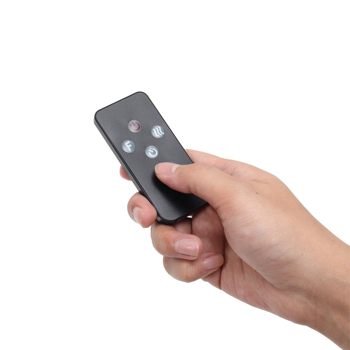 White Black - Kabinet UK - 34inch Electric Fireplace with White Wooden Mantel - 9