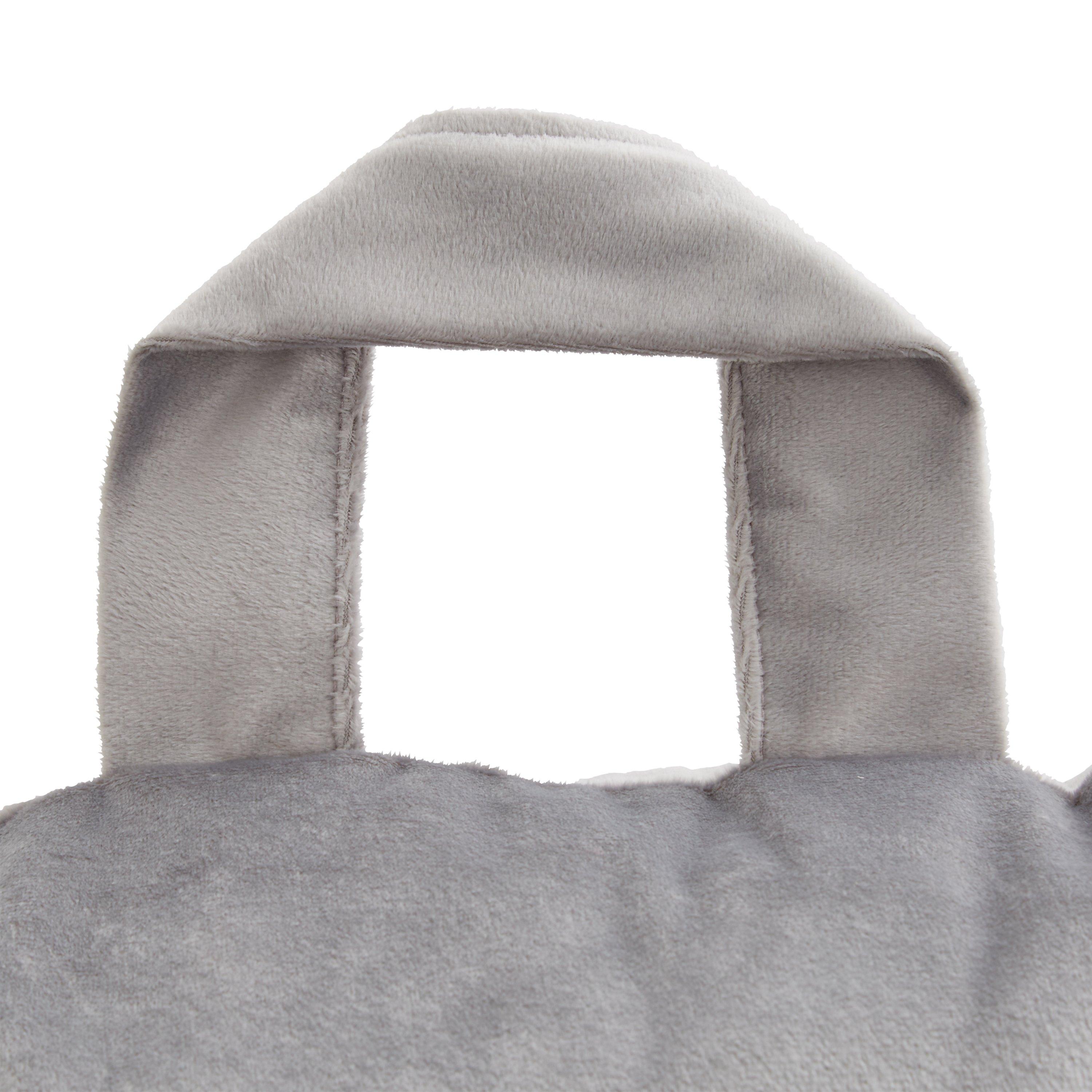 Silver - Catherine Lansfield - Kingsley Matt Velvet Cuddle Cushion Back Rest - 3