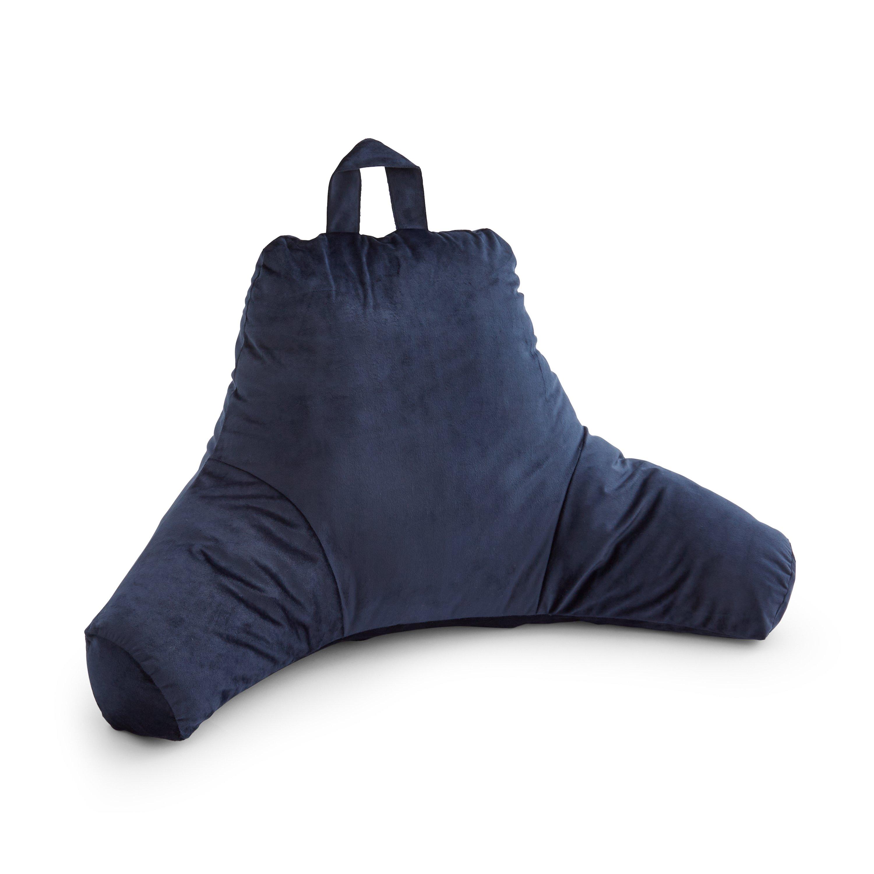 Navy - Catherine Lansfield - Kingsley Matt Velvet Cuddle Cushion Back Rest - 4