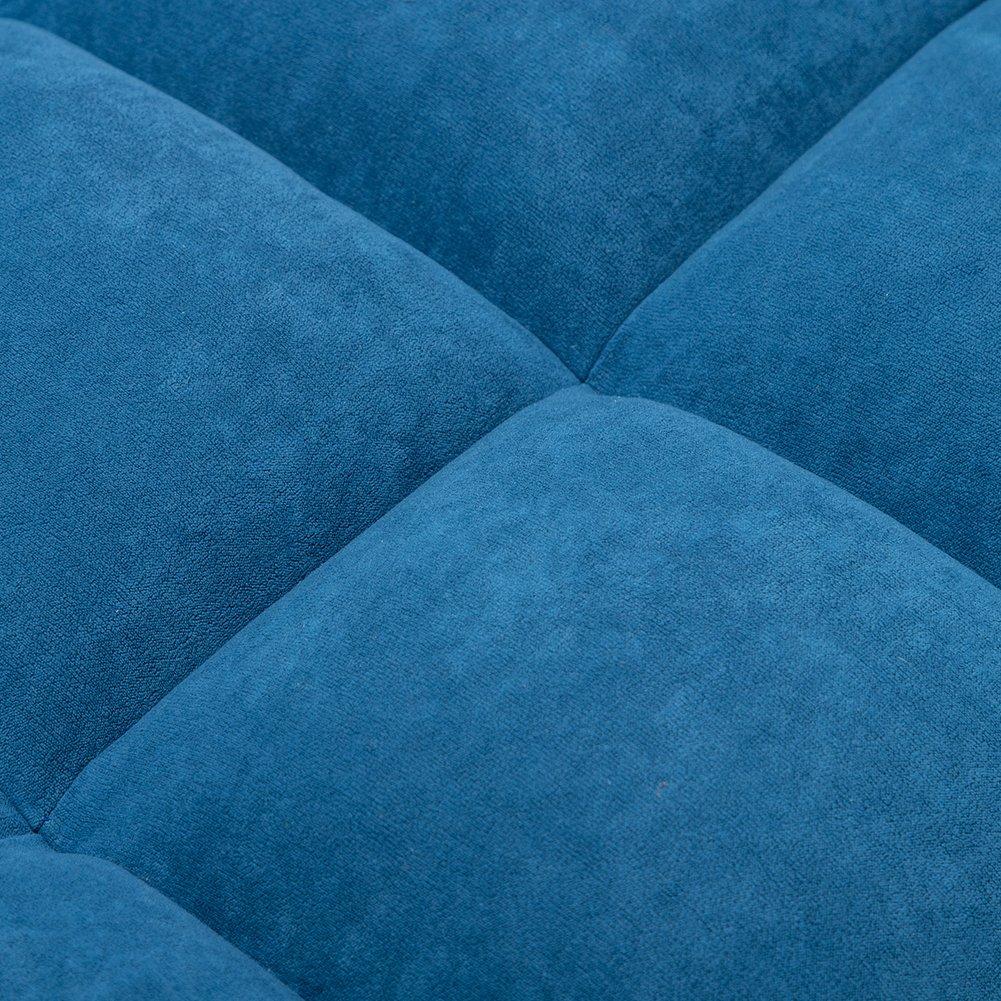 Blue - Kabinet UK - Leisure Recliner Set with Ottoman - 9