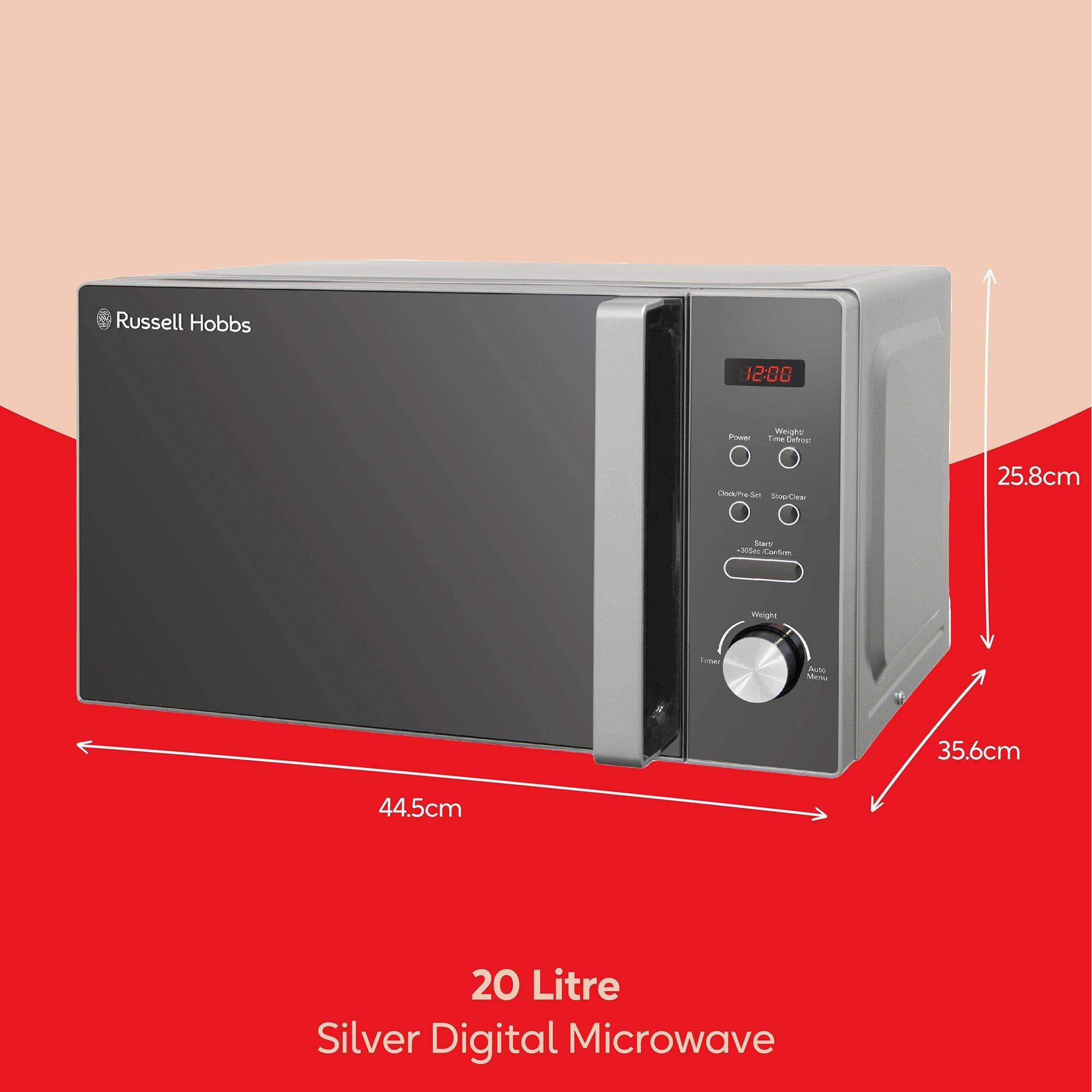 Silver - Russell Hobbs - 20 Litre Silver Digital Microwave - 2