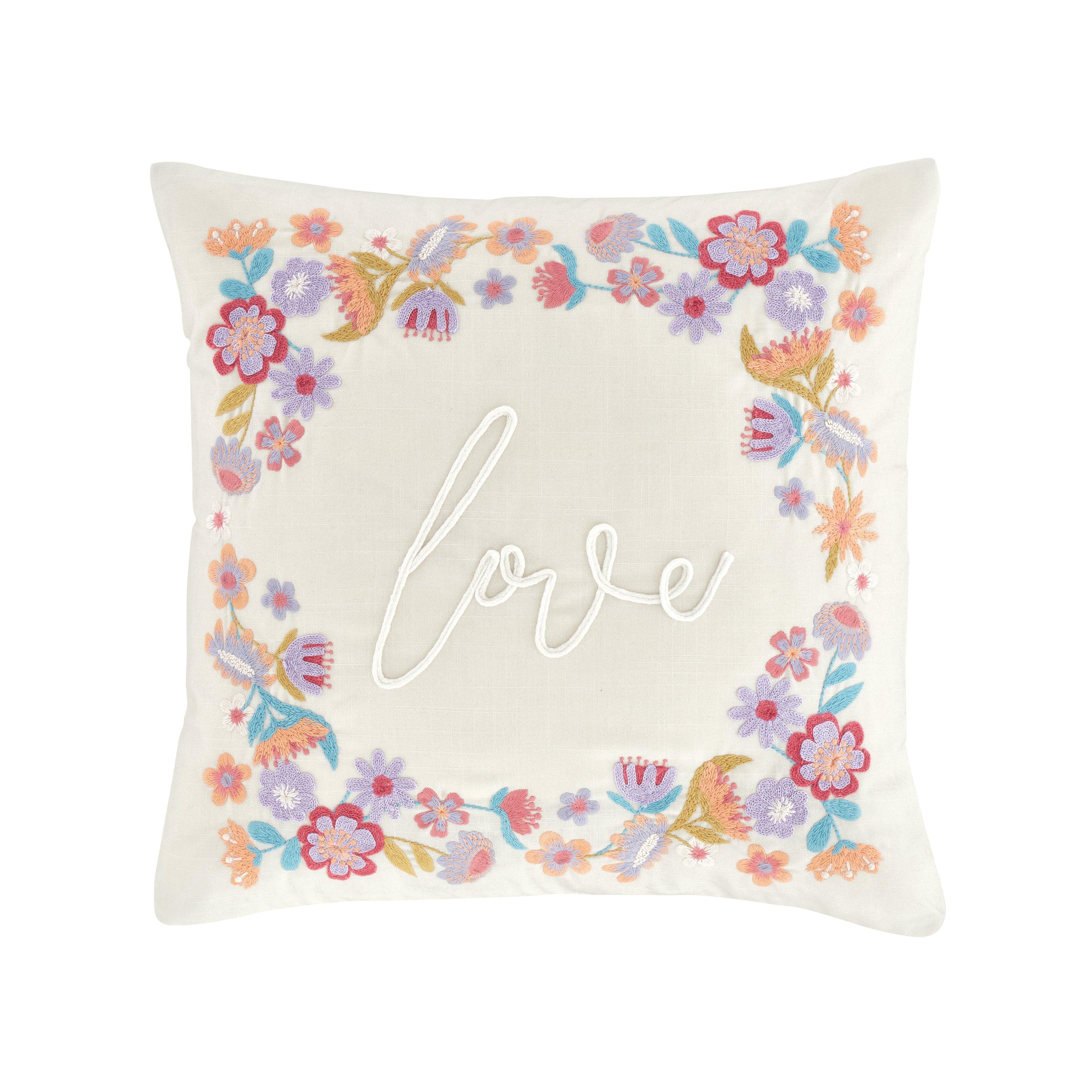 Natural - Catherine Lansfield - Love Embroidered Cushion - 3
