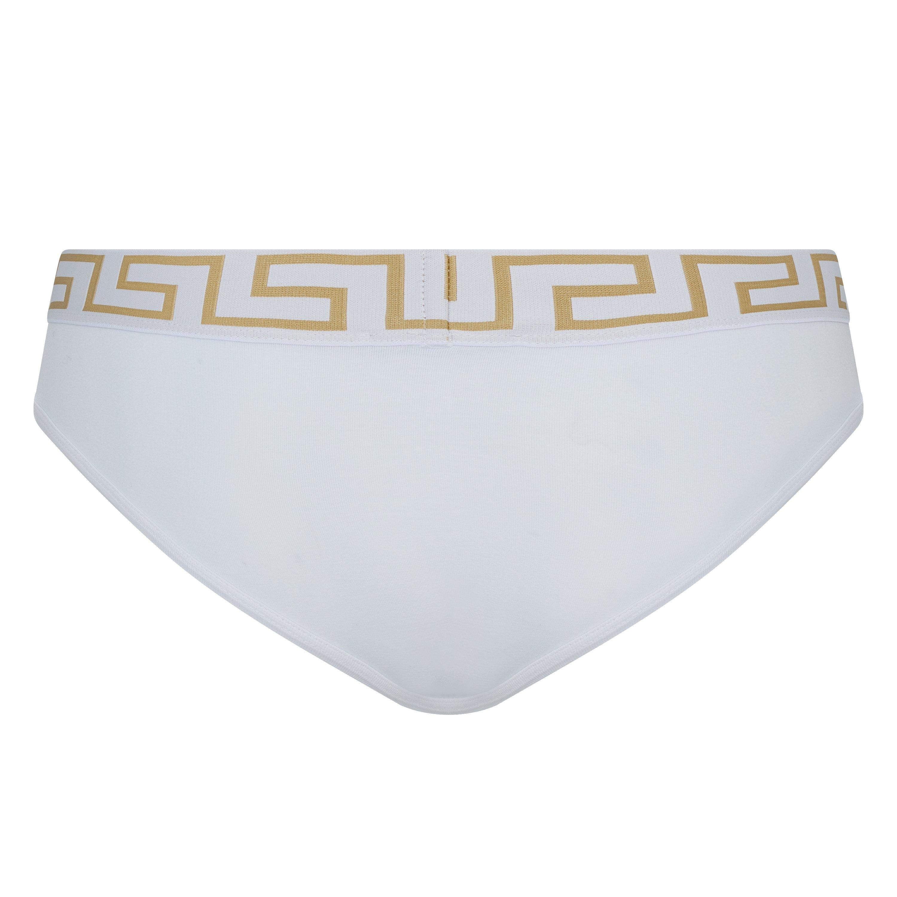 White A1001 - Versace Icon - Logo Tape Pants - 2