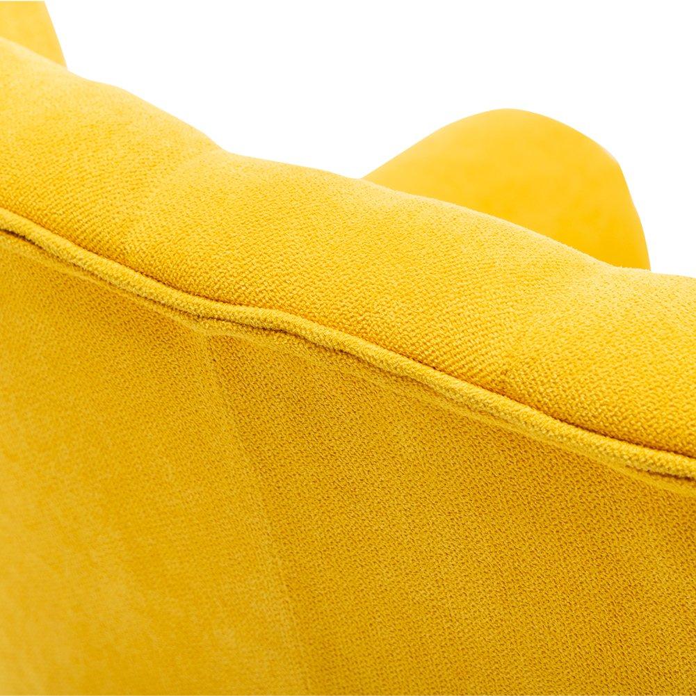 Yellow - Kabinet UK - Upholstered Modern Armchair with Lumbar Pillow - 8