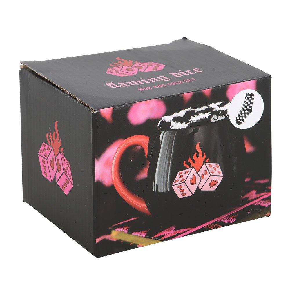 Black - Something Different - Black Dice Mug and Socks Set - 5