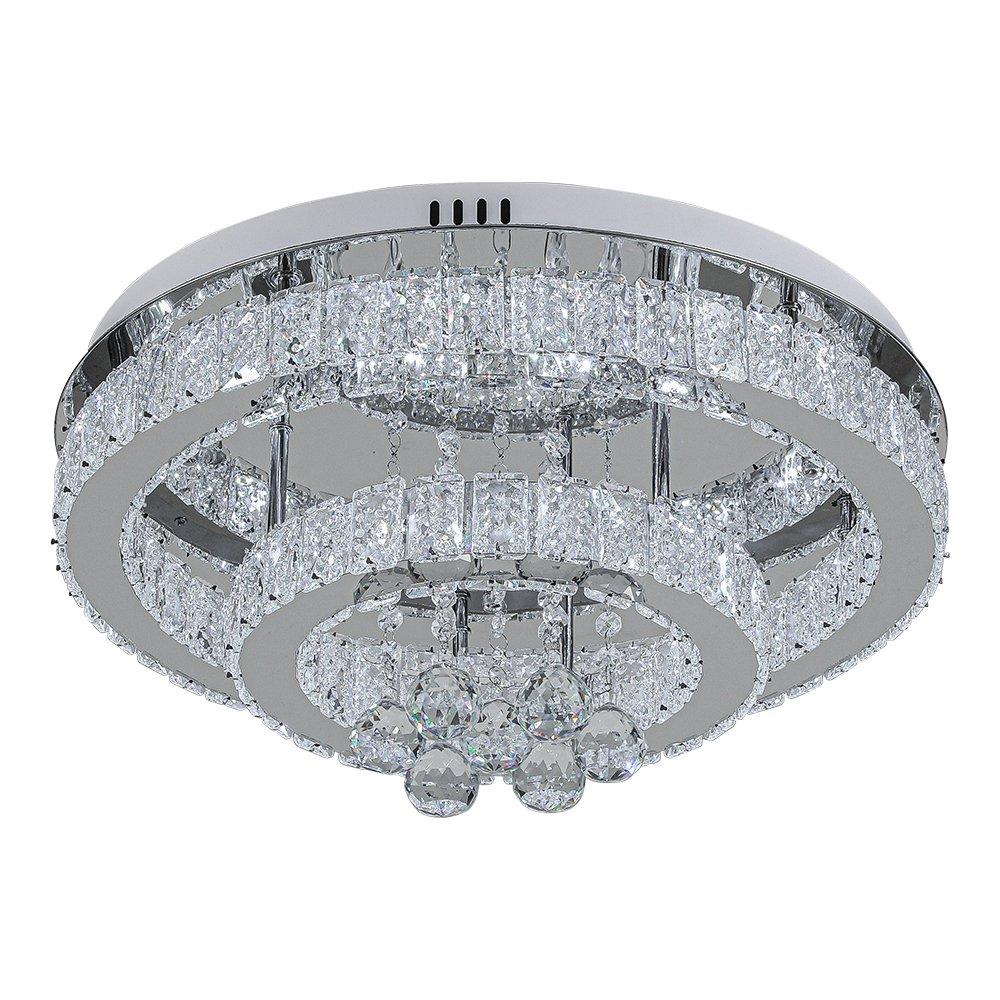 White - Kabinet UK - Double Tier Round Crystal Ceiling Light - 4