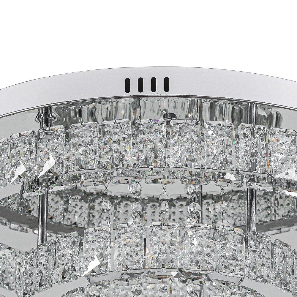 White - Kabinet UK - Double Tier Round Crystal Ceiling Light - 5