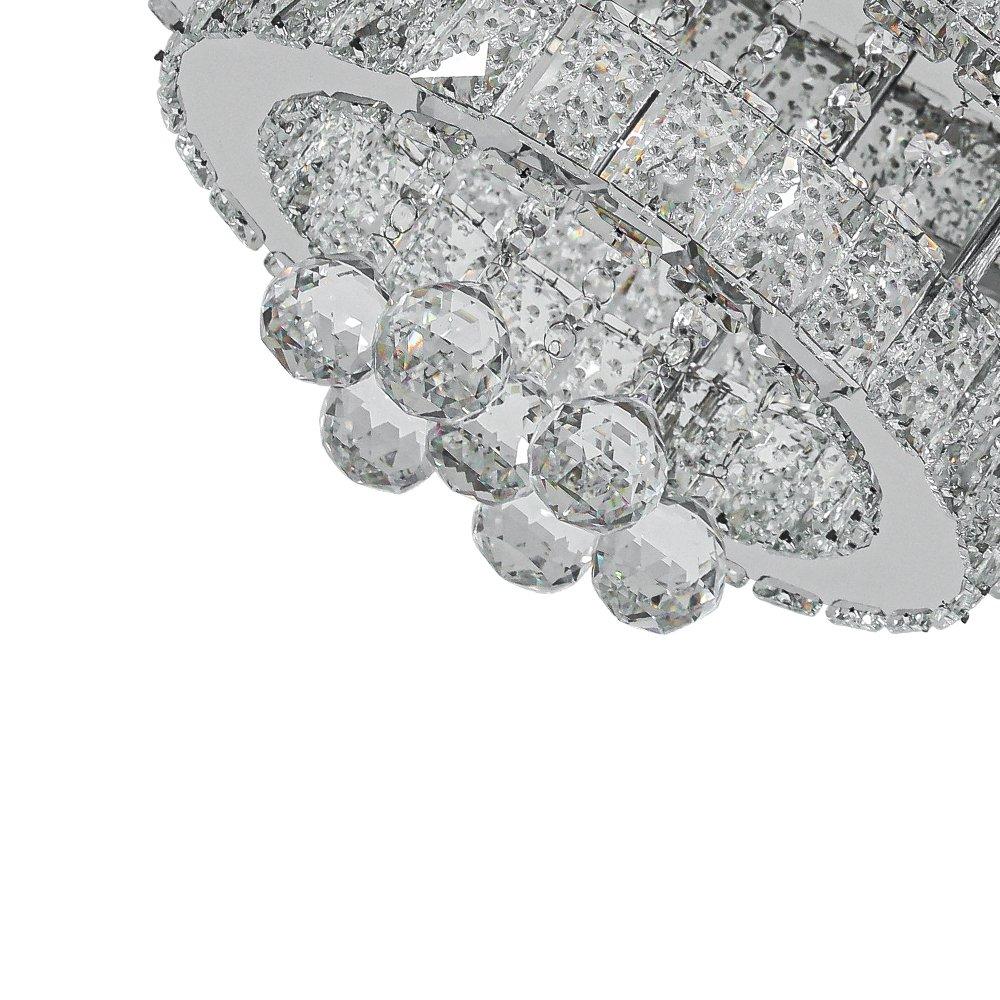 White - Kabinet UK - Double Tier Round Crystal Ceiling Light - 6