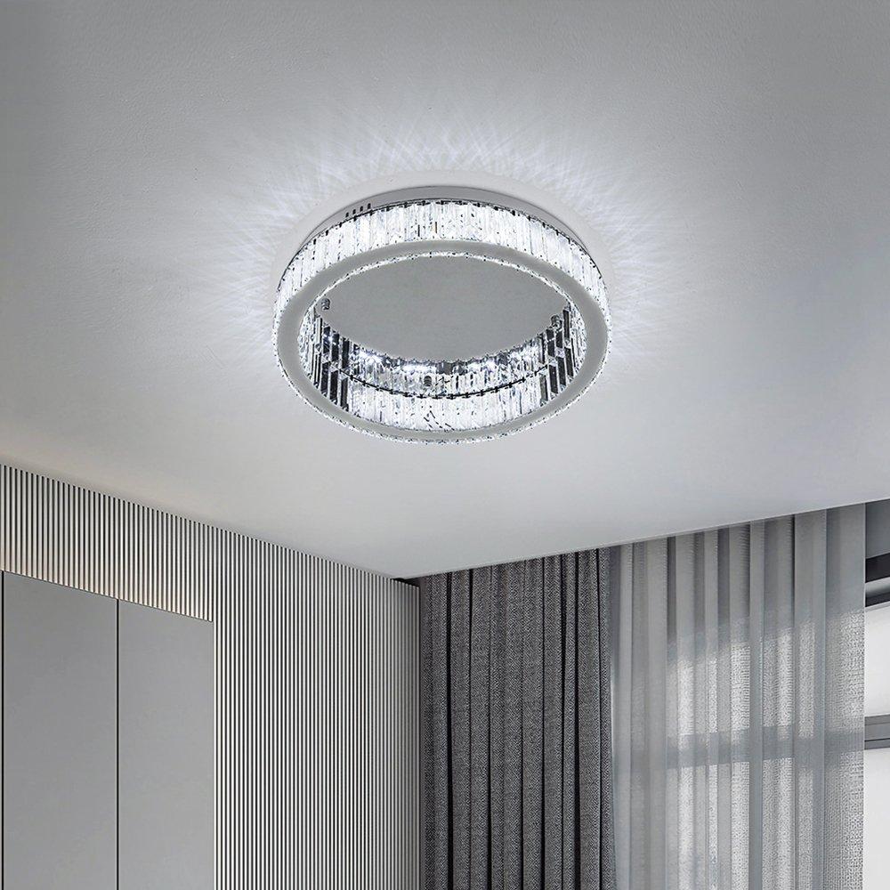 White - Kabinet UK - Modern Round Crystal Ceiling Light - 1