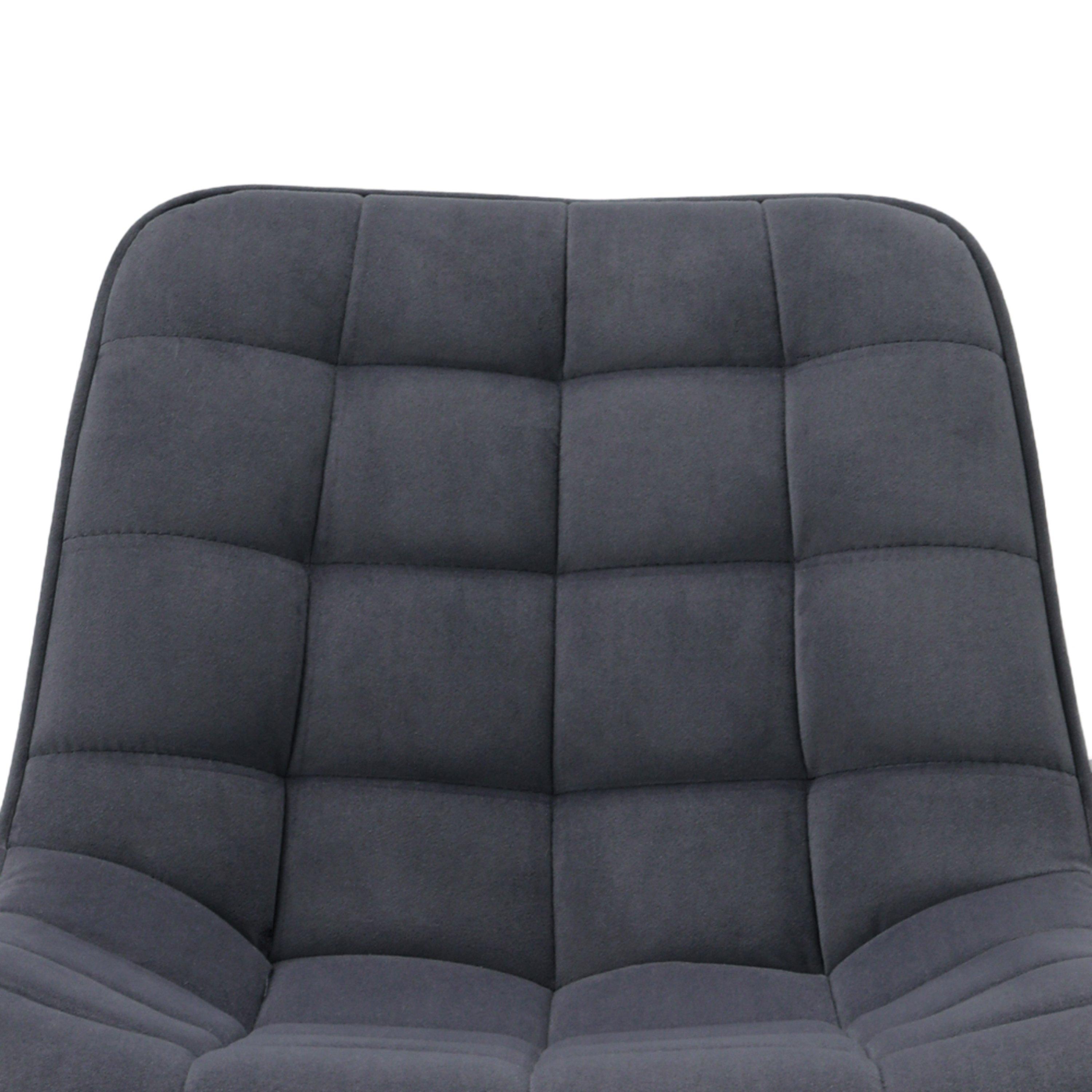 Dark Grey - Kabinet UK - Velvet Upholstered Dining Chairs with Metal Legs - 9