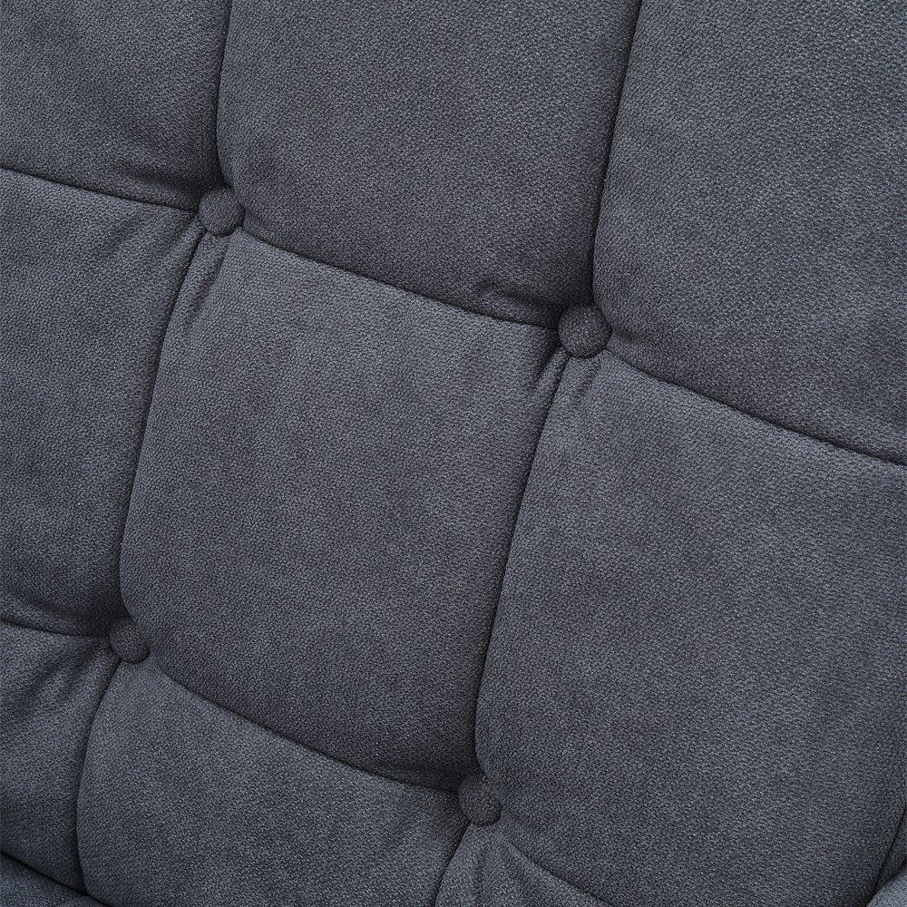 Brown Grey - Kabinet UK - Swivel Velvet Recliner with Footrest - 6