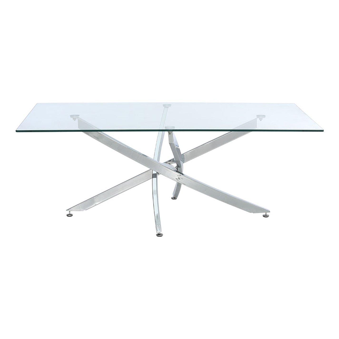 Kabinet Uk  Modern Futuristic Glass Coffee End Table - Silver