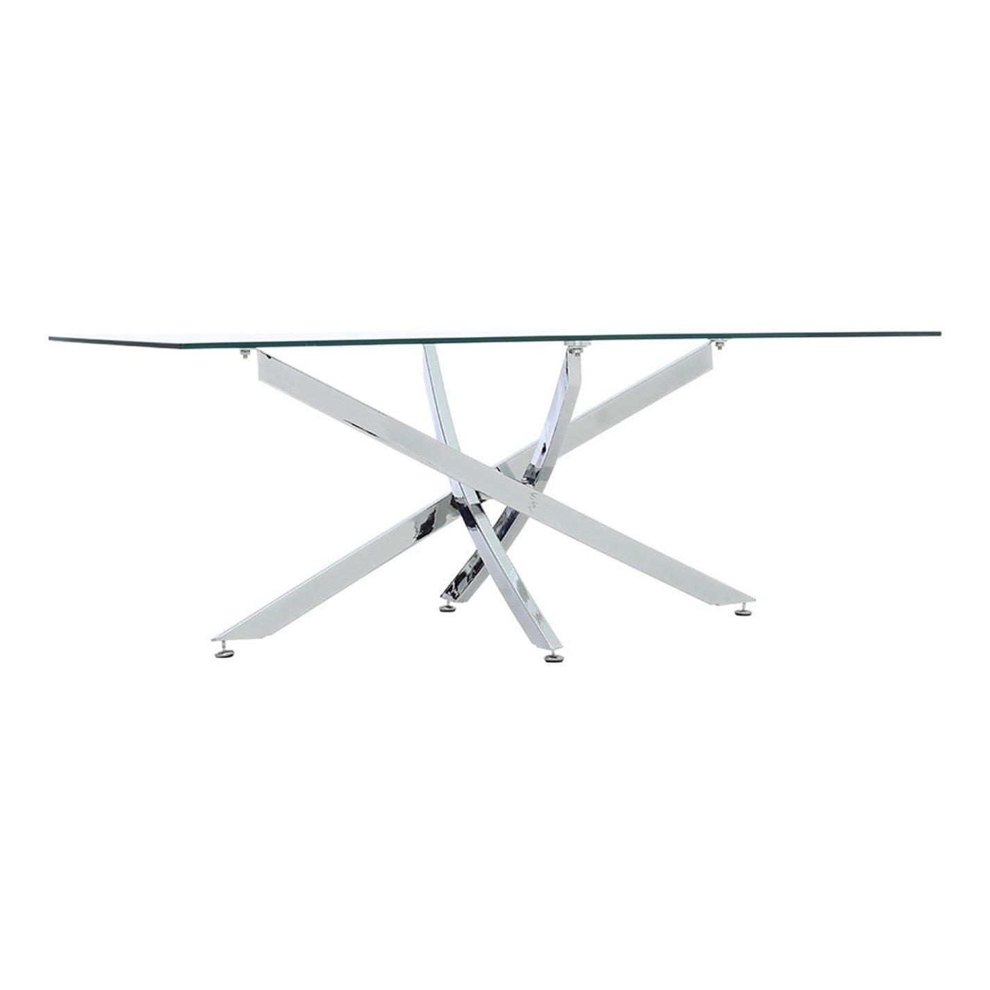 Silver - Kabinet UK - Modern Futuristic Glass Coffee End Table - 3