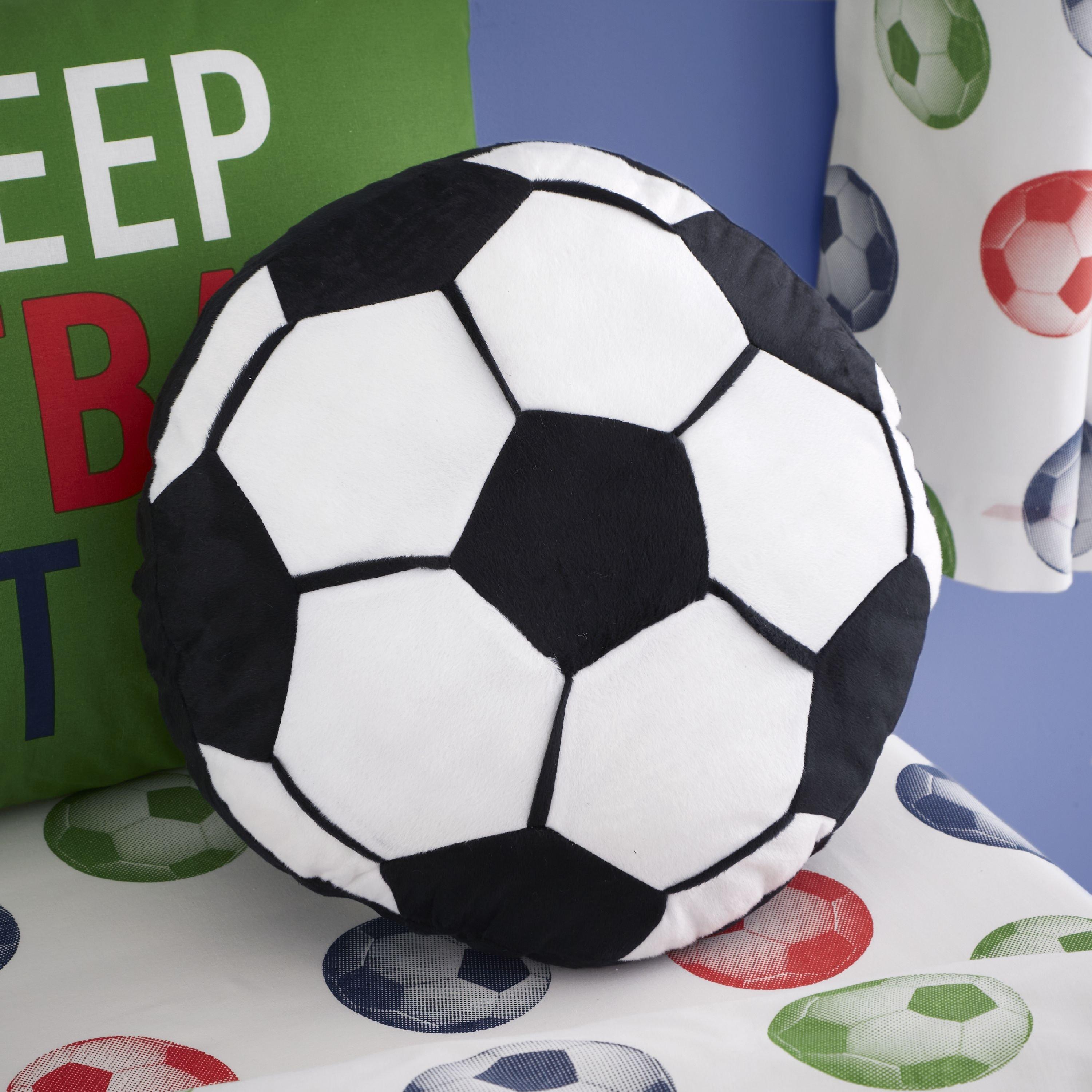 Black/White - Catherine Lansfield - Its A Goal 3D Shaped Cushion - 1