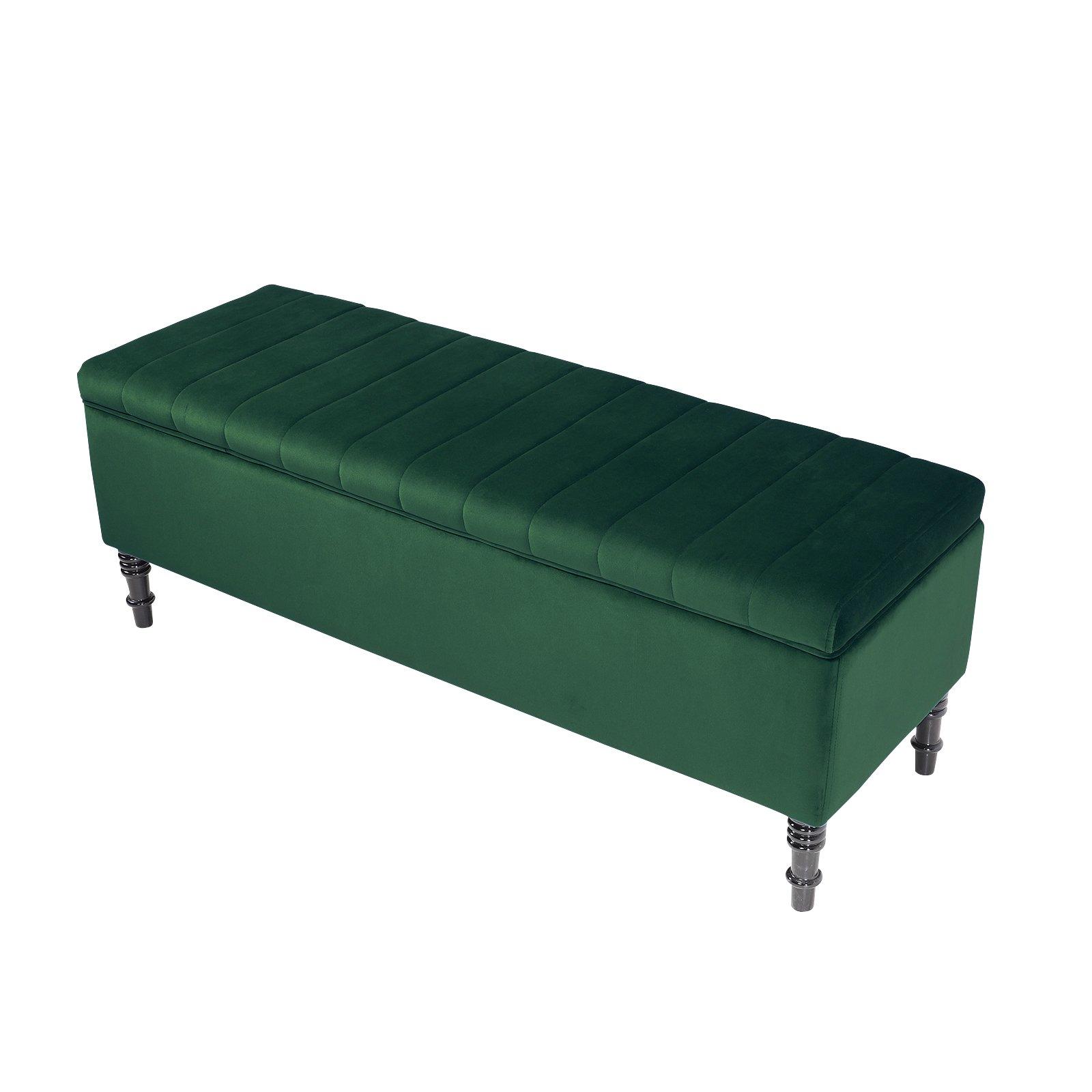 Green - Kabinet UK - Velvet Ottoman & Entryway Bench - 4