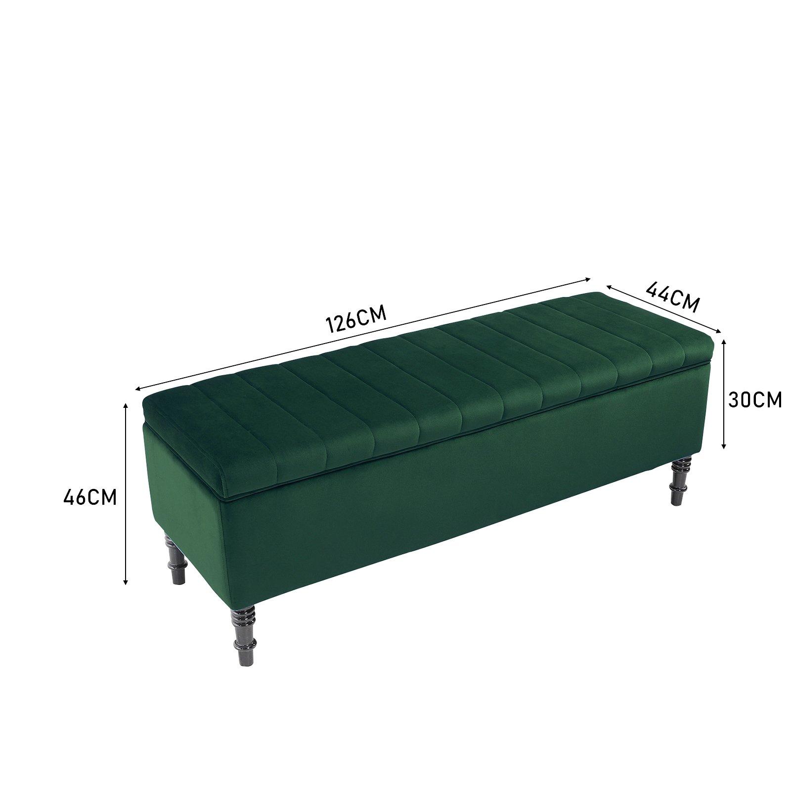 Green - Kabinet UK - Velvet Ottoman & Entryway Bench - 9