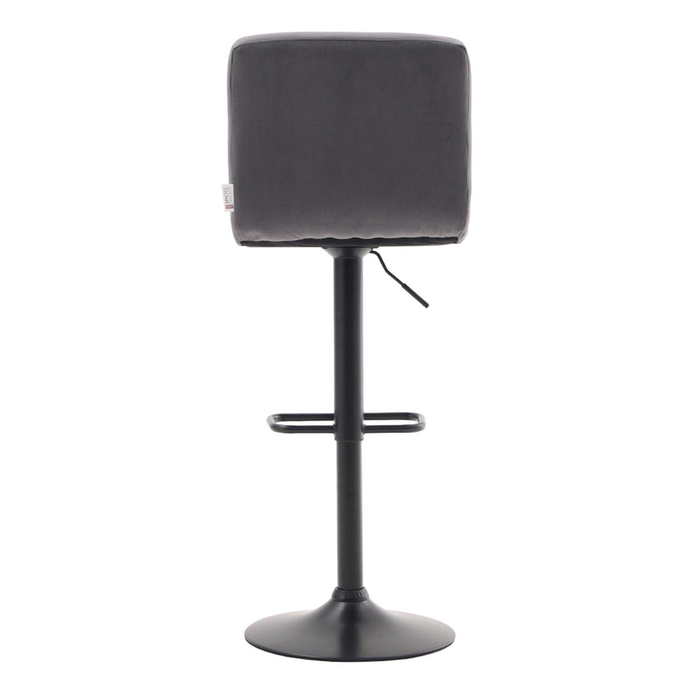 Dark Grey - Kabinet UK - 2Pcs Velvet Upholstery Bar Stools - 4